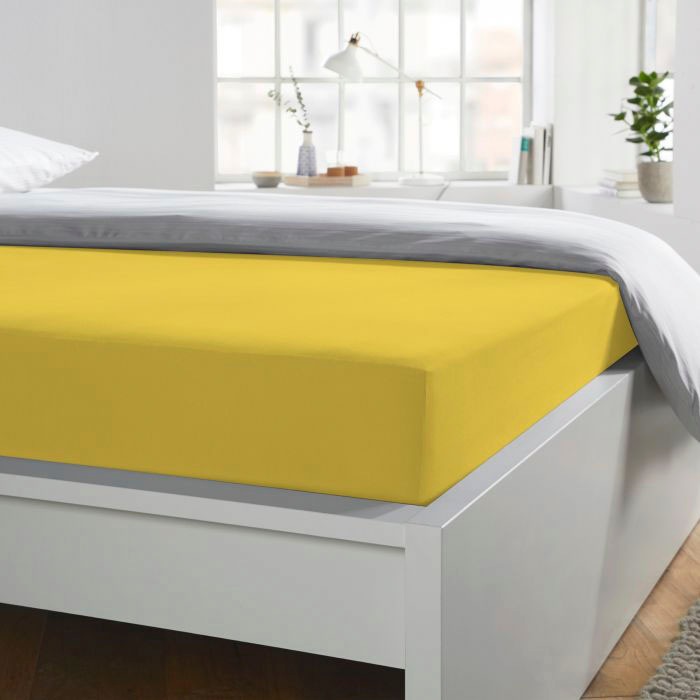 Schlafgut Spannbettlaken »Mako-Jersey aus 100% Baumwolle, Bettlaken«, für Matratzen bis 20 cm Höhe, in 90x200, 140x200 oder 180x200 cm