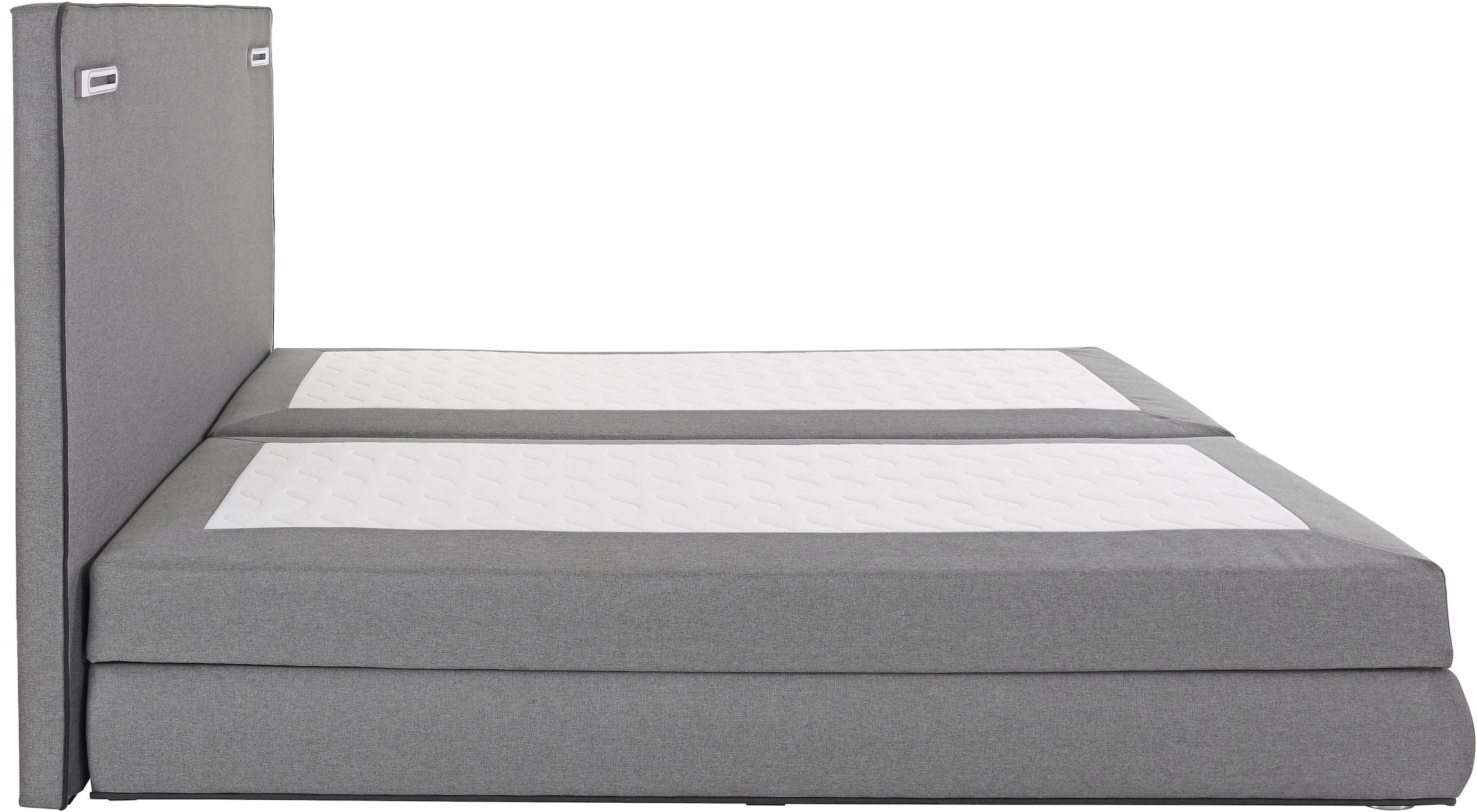 COLLECTION AB Boxspringbett »Ninoni mit Kaltschaummatratze«, inkl. Bettkasten, Topper und wahlweise mit LED-Beleuchtung
