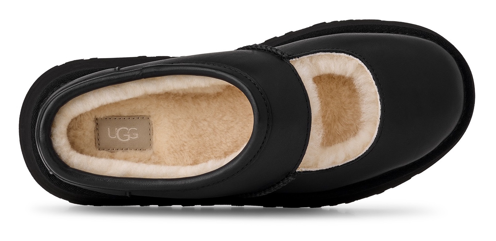 UGG Clog »BEA MARY JANE LTHR«, Mary Jane, Spangenschuh, Plateauschuh mit weichem Fußbett
