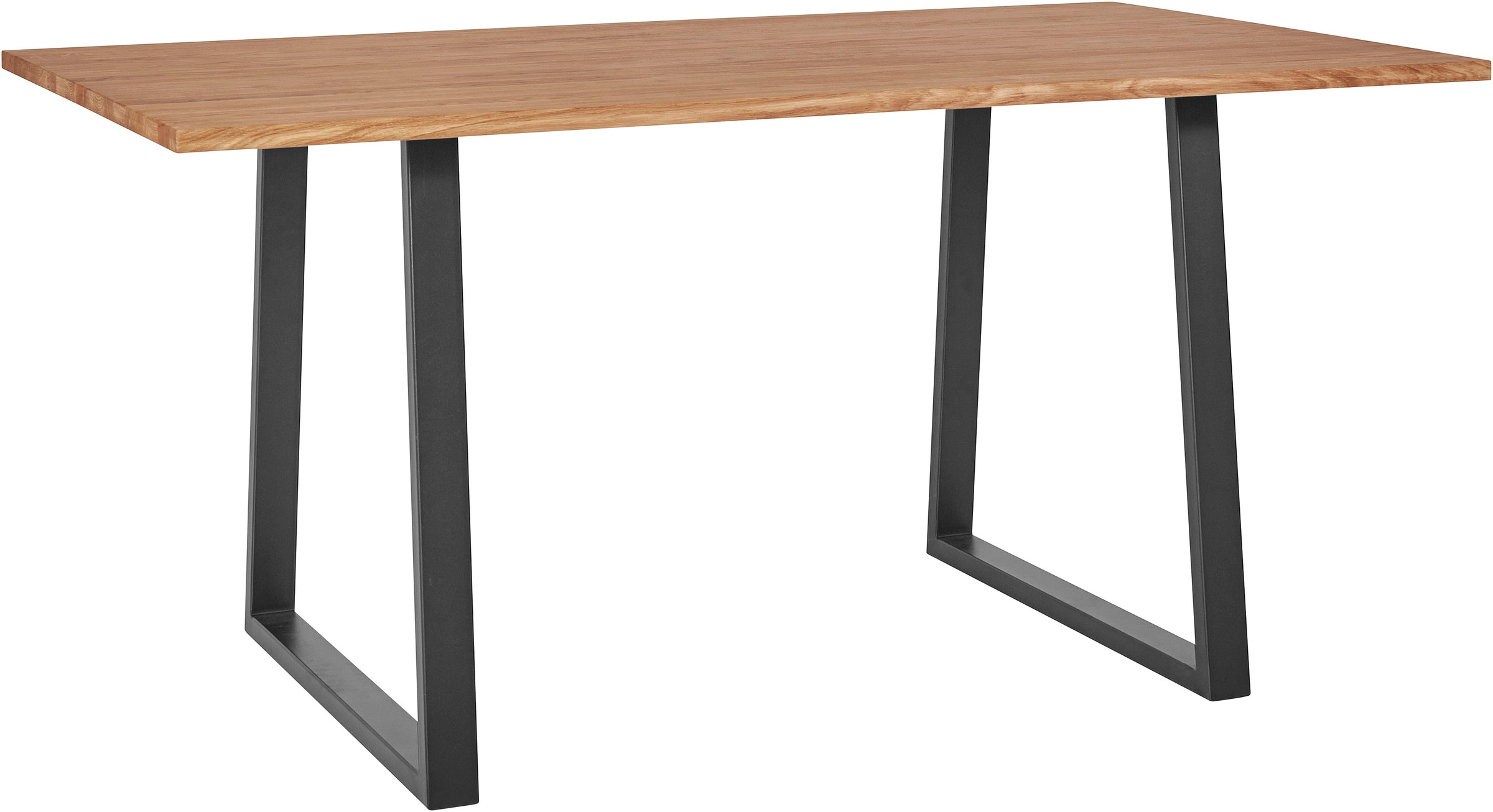 andas Esstisch, Tischplatte aus massiver Eiche, FSC®- Massivholz, Gestell aus Metall