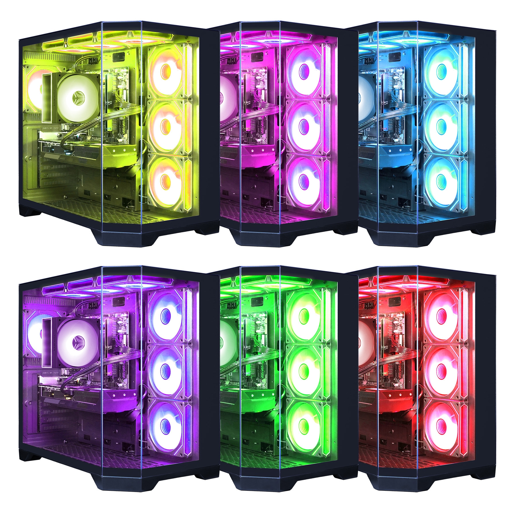 GAMEMAX Gaming-PC »HYPE-A BK 8005 AMD Ryzen 5 9600X 16GB DDR5 1TB SSD RX 9070« Windows 11, DDR5 RAM