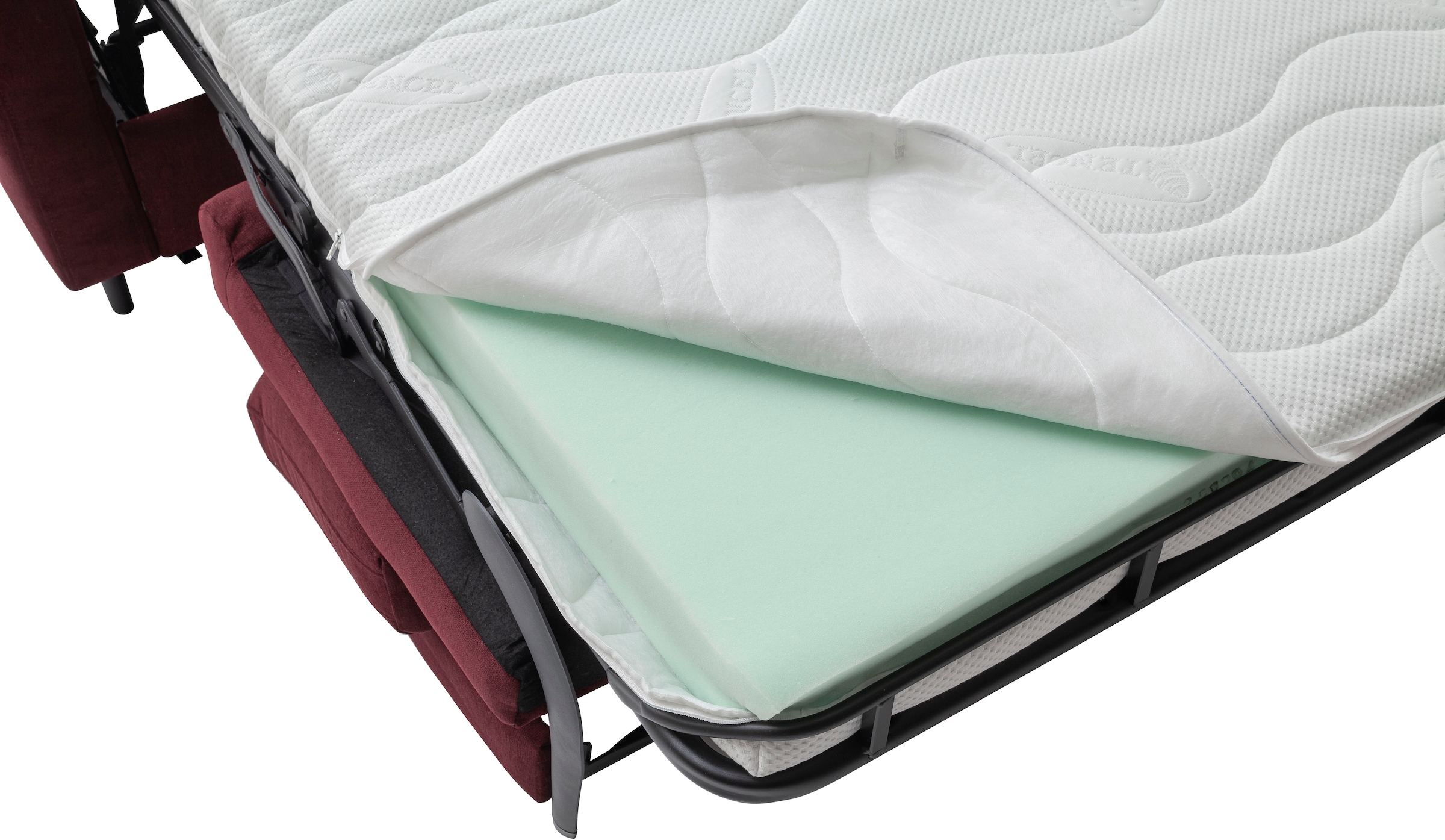 Home affaire Ecksofa »Calestra, Bezug Easy Care, Dauerschlaffunktion in 2 Qualitäten« L-Form, whlw. Kaltschaummatratze RG40 oder Premium RG55, in 3 Breiten