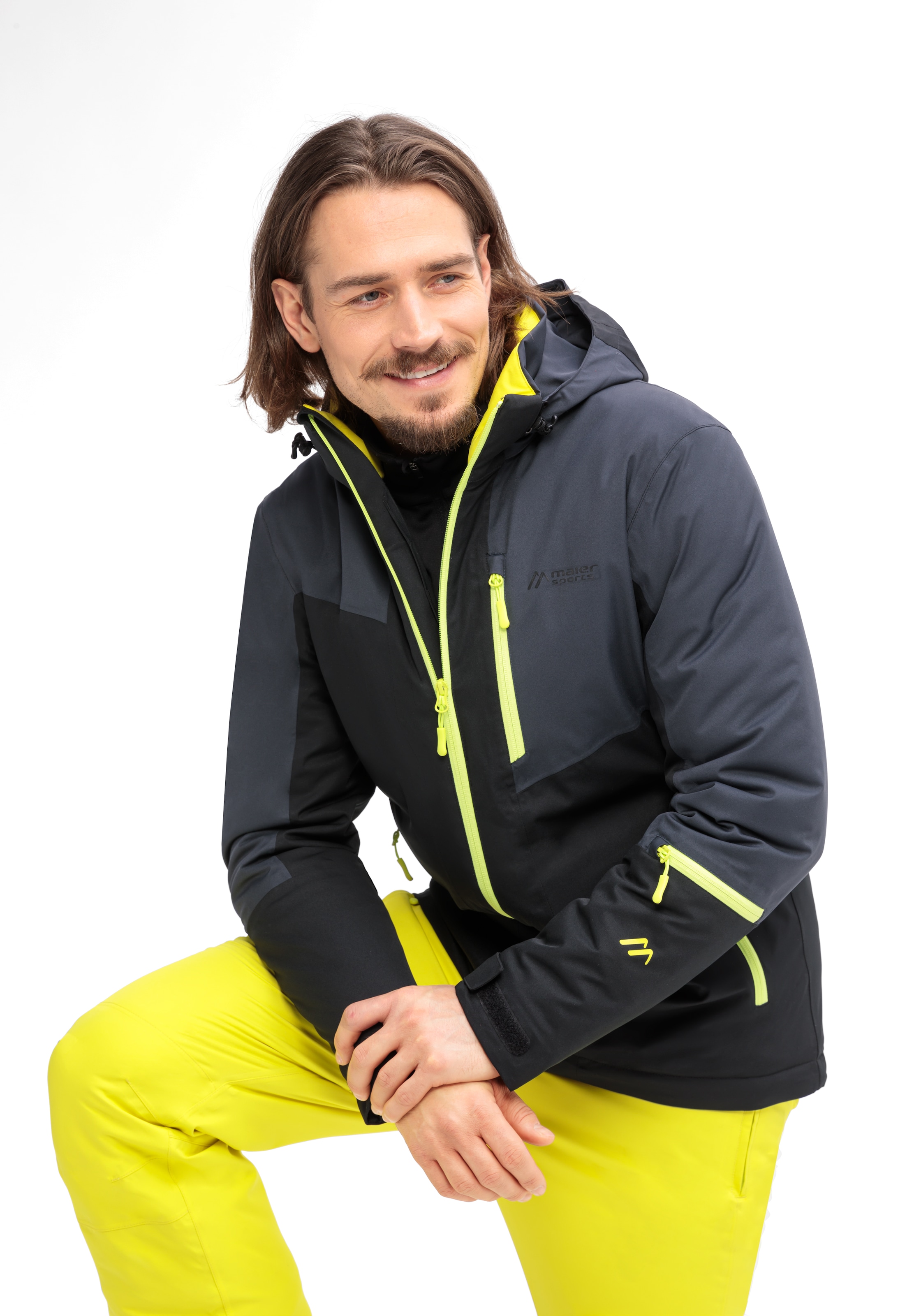 Maier Sports Skijacke »MONZABON M 2.0«, Herren Winterjacke, wasserdicht, 3 RV-Taschen und Kapuze, Regular fit