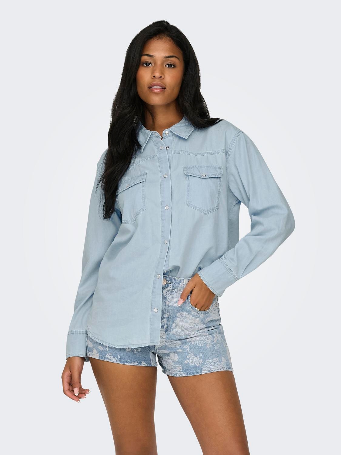 Jeansbluse »ONLBEA LS LOOSE DNM SHIRT GUA«