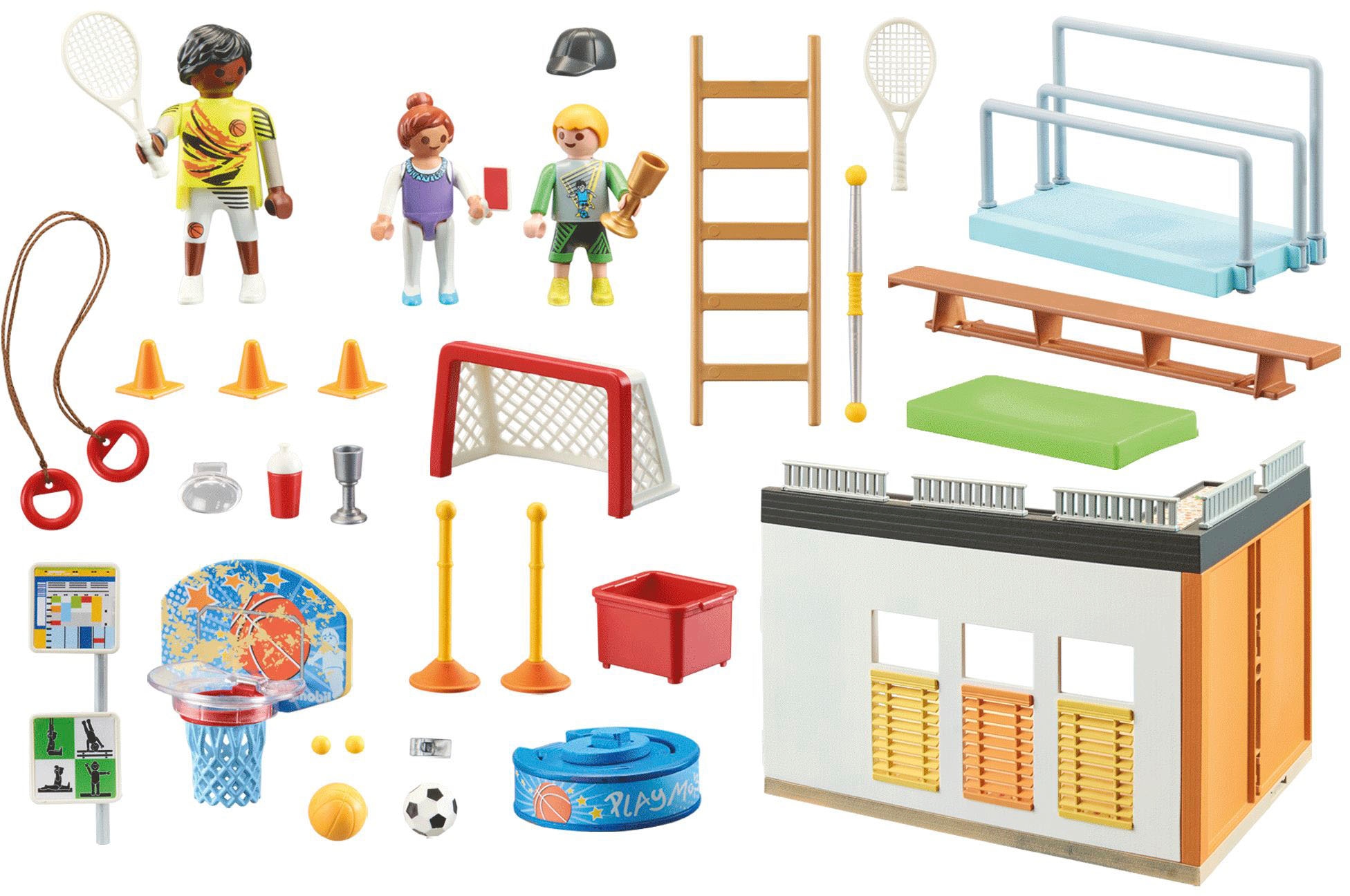 Playmobil® Konstruktions-Spielset »Anbau Turnhalle (71328), My City Life«, (72 St.), Made in Germany