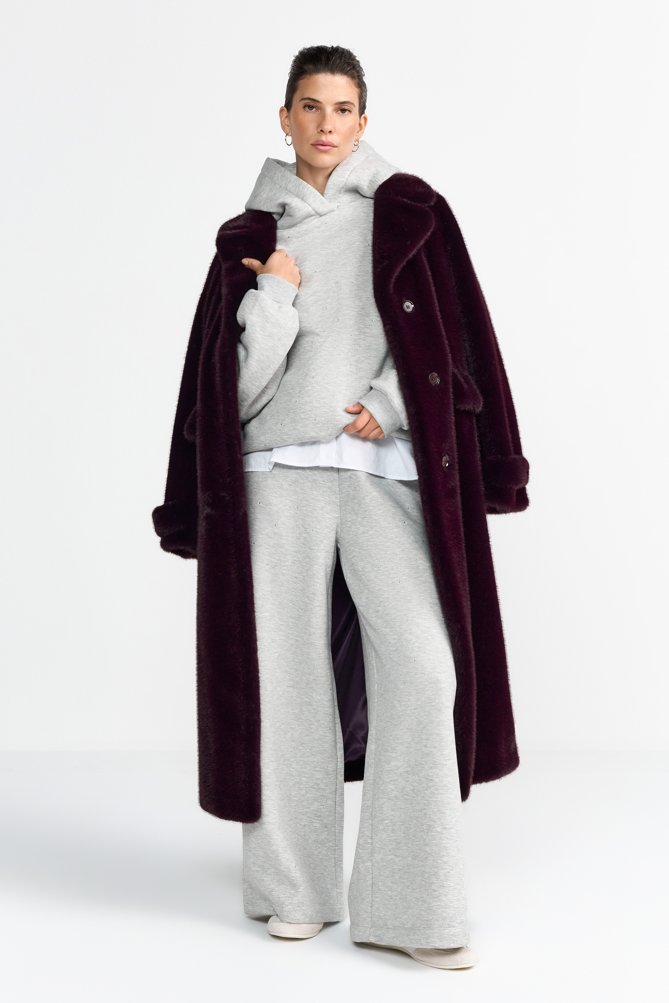 RICHROYAL Hoodie, mit Strasssteinen, oversized fit