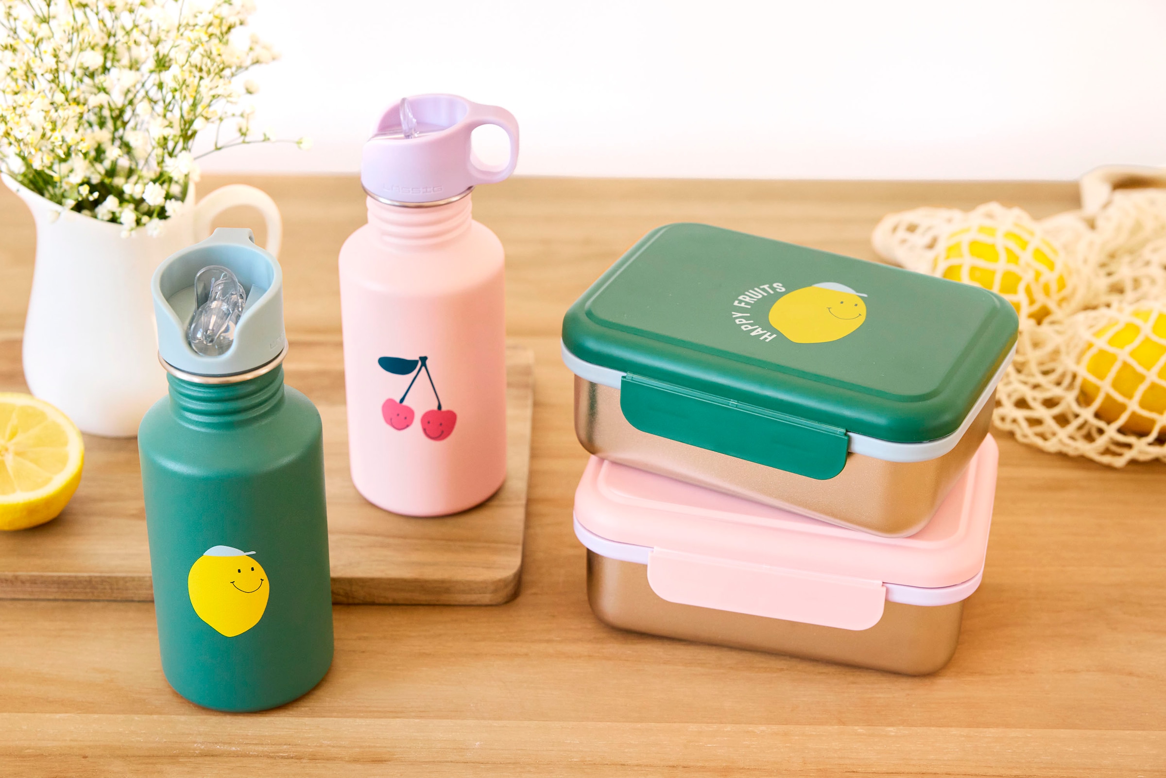 LÄSSIG Trinkflasche »Happy Fruits Kirsche« inkl. Sportverschluss
