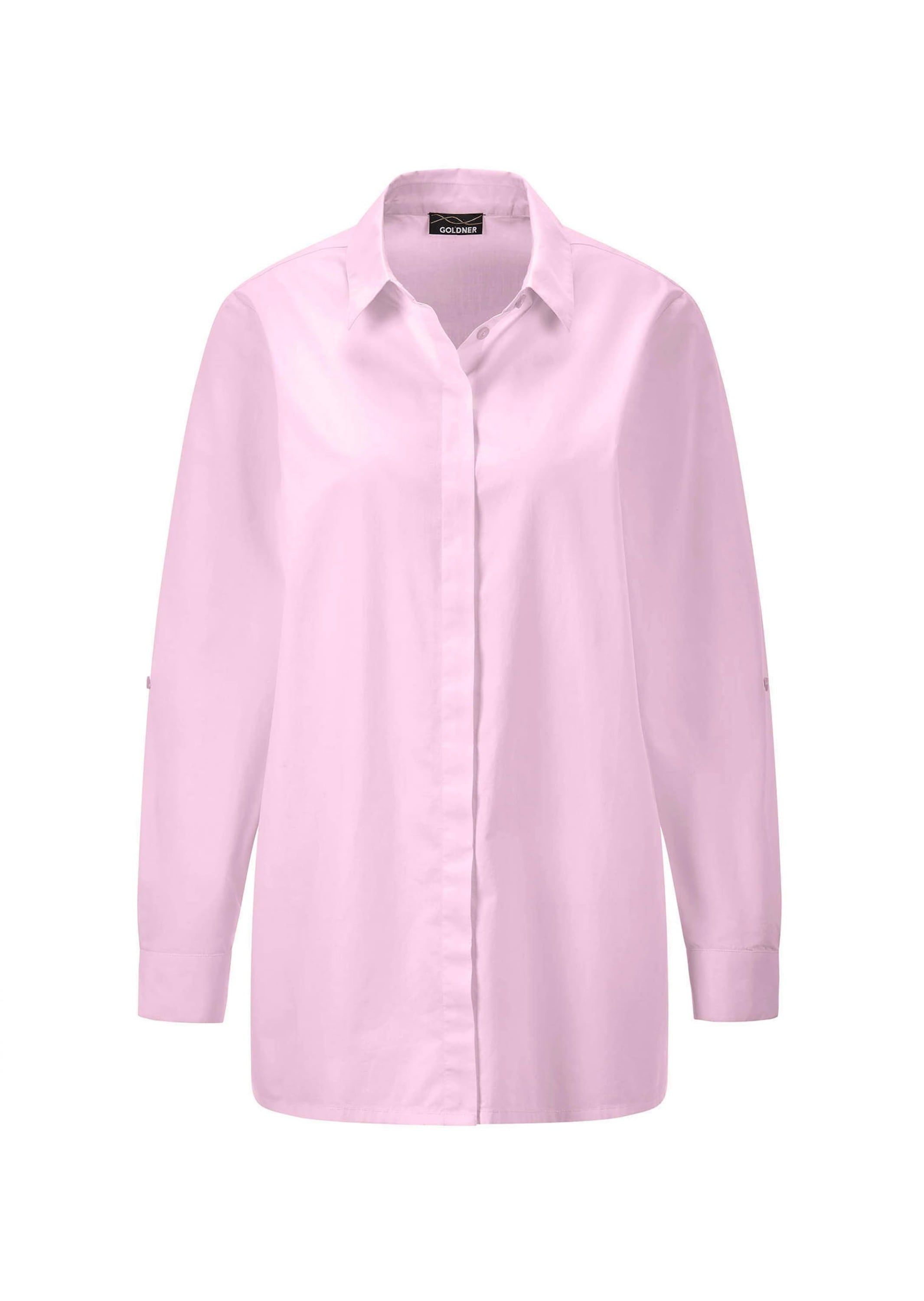 GOLDNER Hemdbluse »Baumwollbluse mit Hemdkragen« Mit Seitenschlitzen