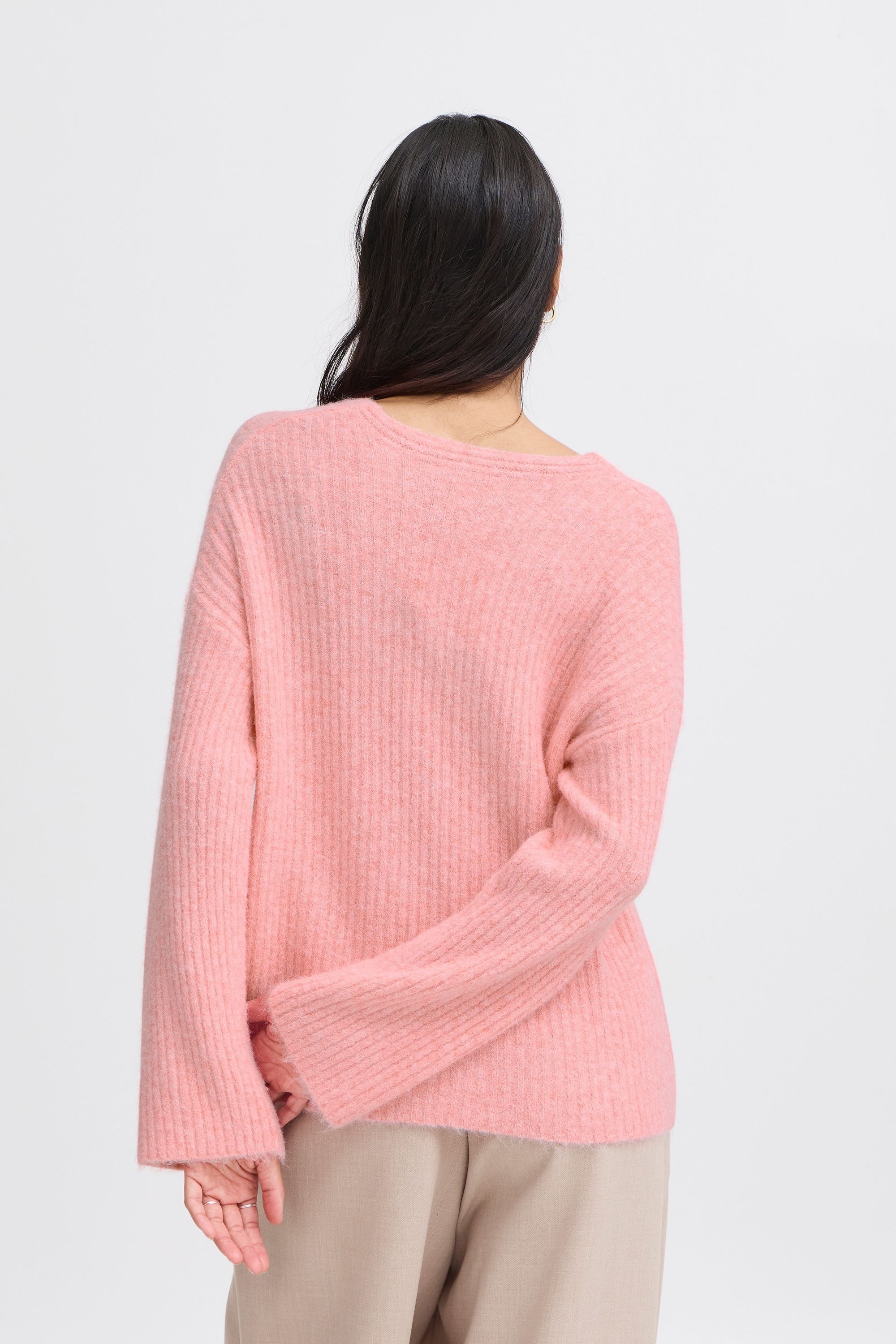b.young Strickfleece-Pullover »Strickpullover BYOMEA V-NECK JUMPER -«