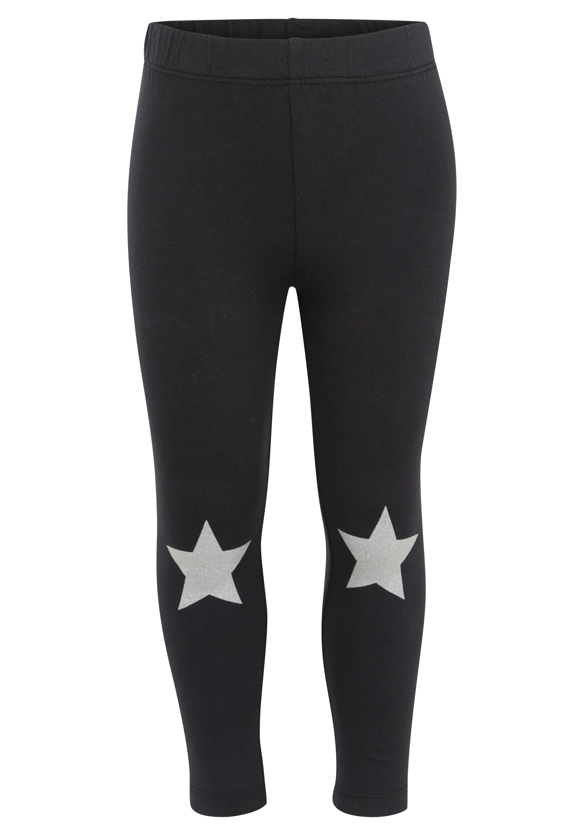 mit Glitzerdruck tlg.), im (Packung, 2 OTTO KIDSWORLD Online Leggings, Shop