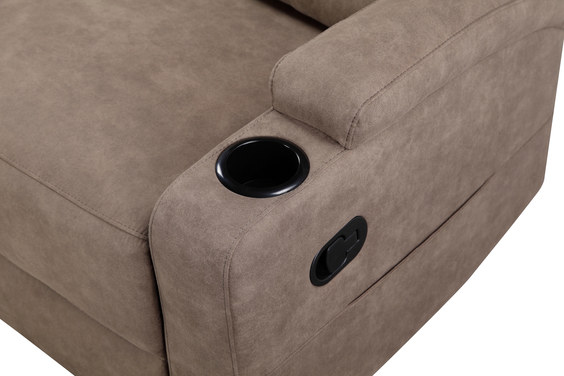 Home affaire Ecksofa »NAPORI Multimediasofa, 3er Kinosessel XXL, L-Form, 3 Bezugsstoffe«, Kinosofa mit Relaxfunktion, Getränkehalter, Staufach und Staukasten