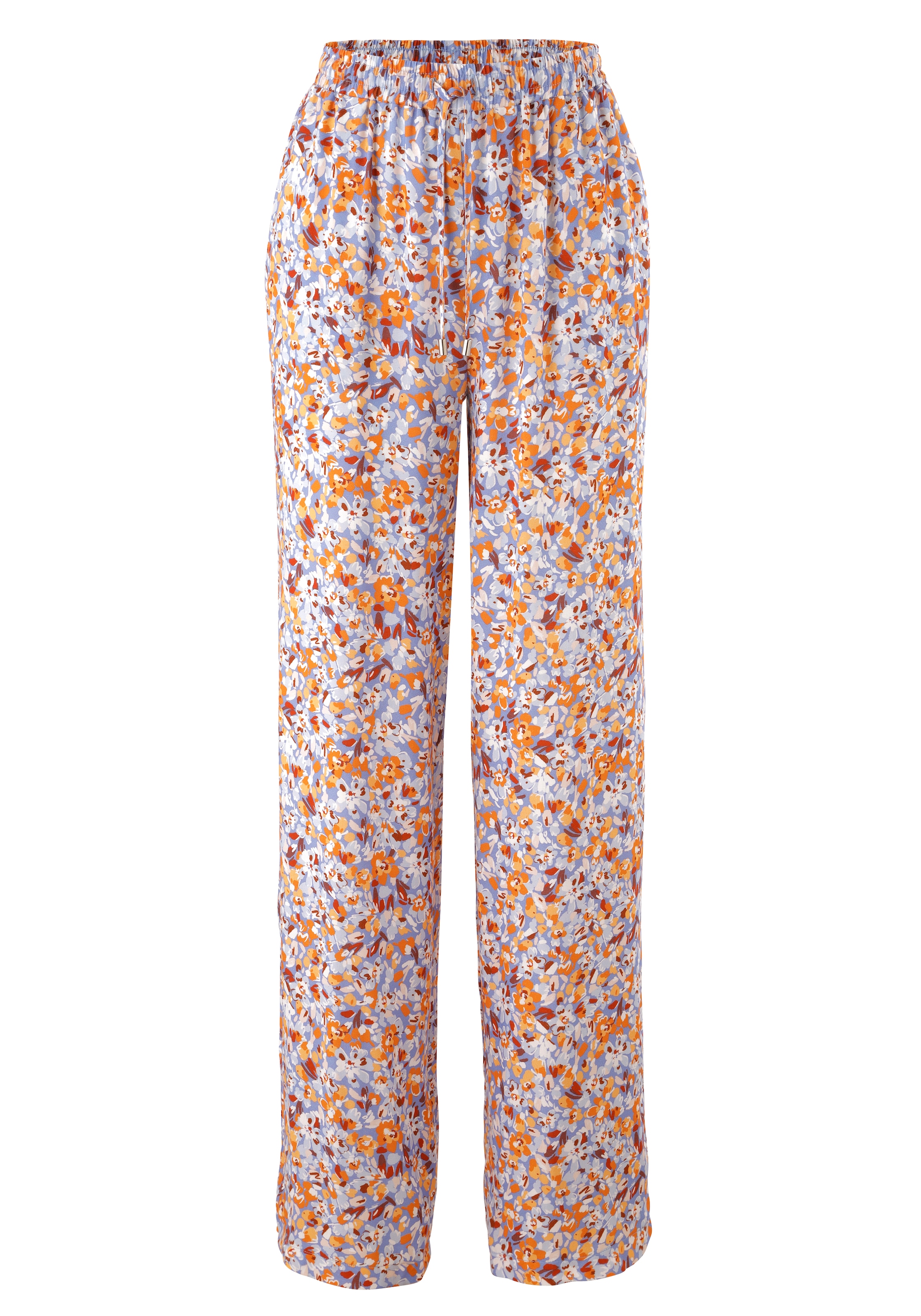 Aniston CASUAL Schlupfhose  mit farbharmonischen, grafischen Blumen bedruckt - NEUE KOLLEKTION
