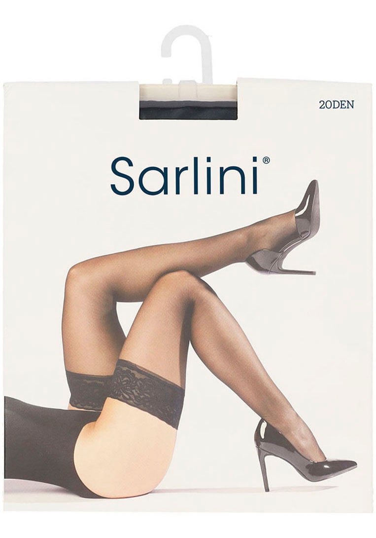 Sarlini Feinstrümpfe »PANTY KNEEHIGH SOCKS 20 DENIER«, (2er Pack), Flachen Nähte und Silikonrand