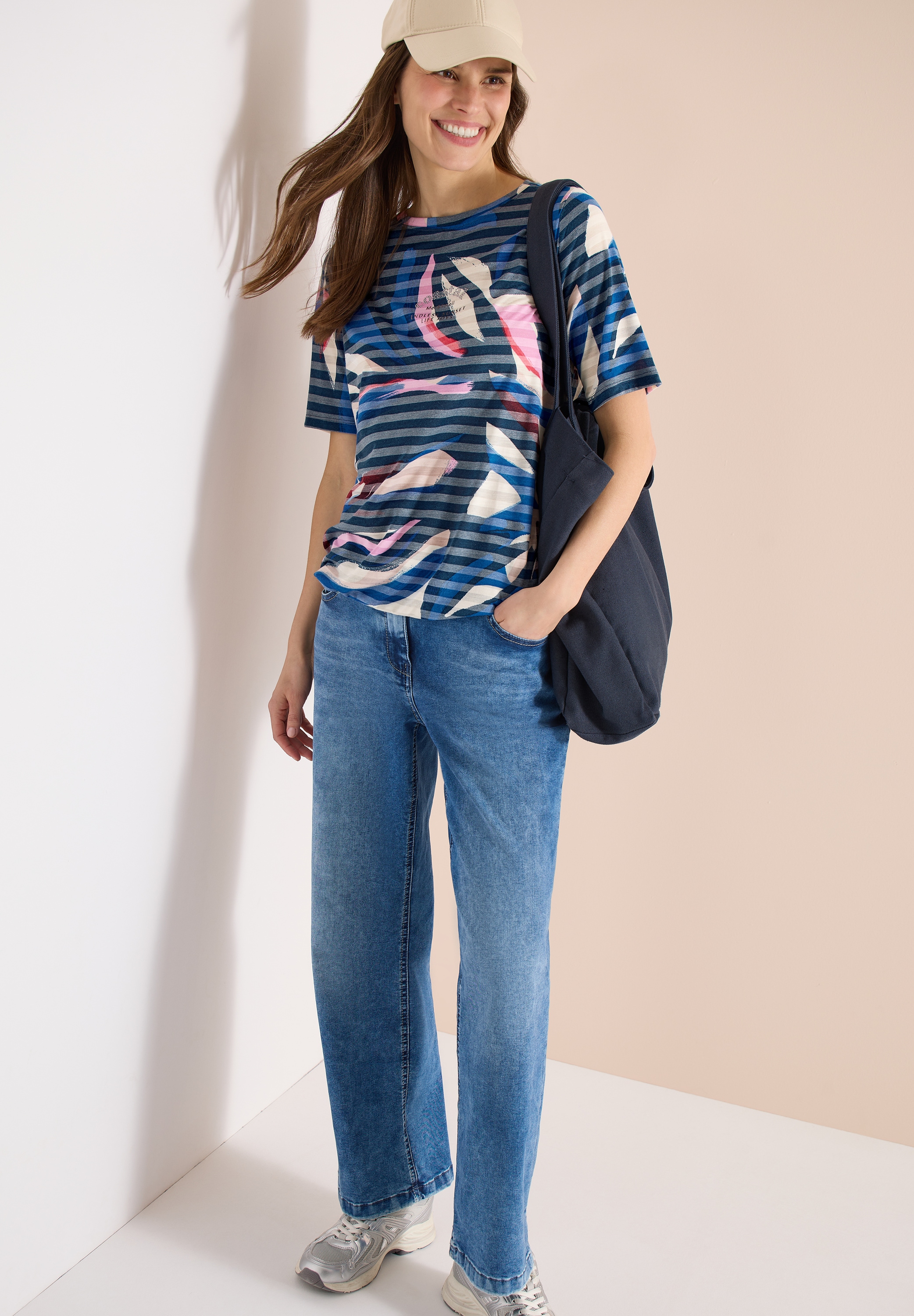 Cecil T-Shirt mit All-Over Print