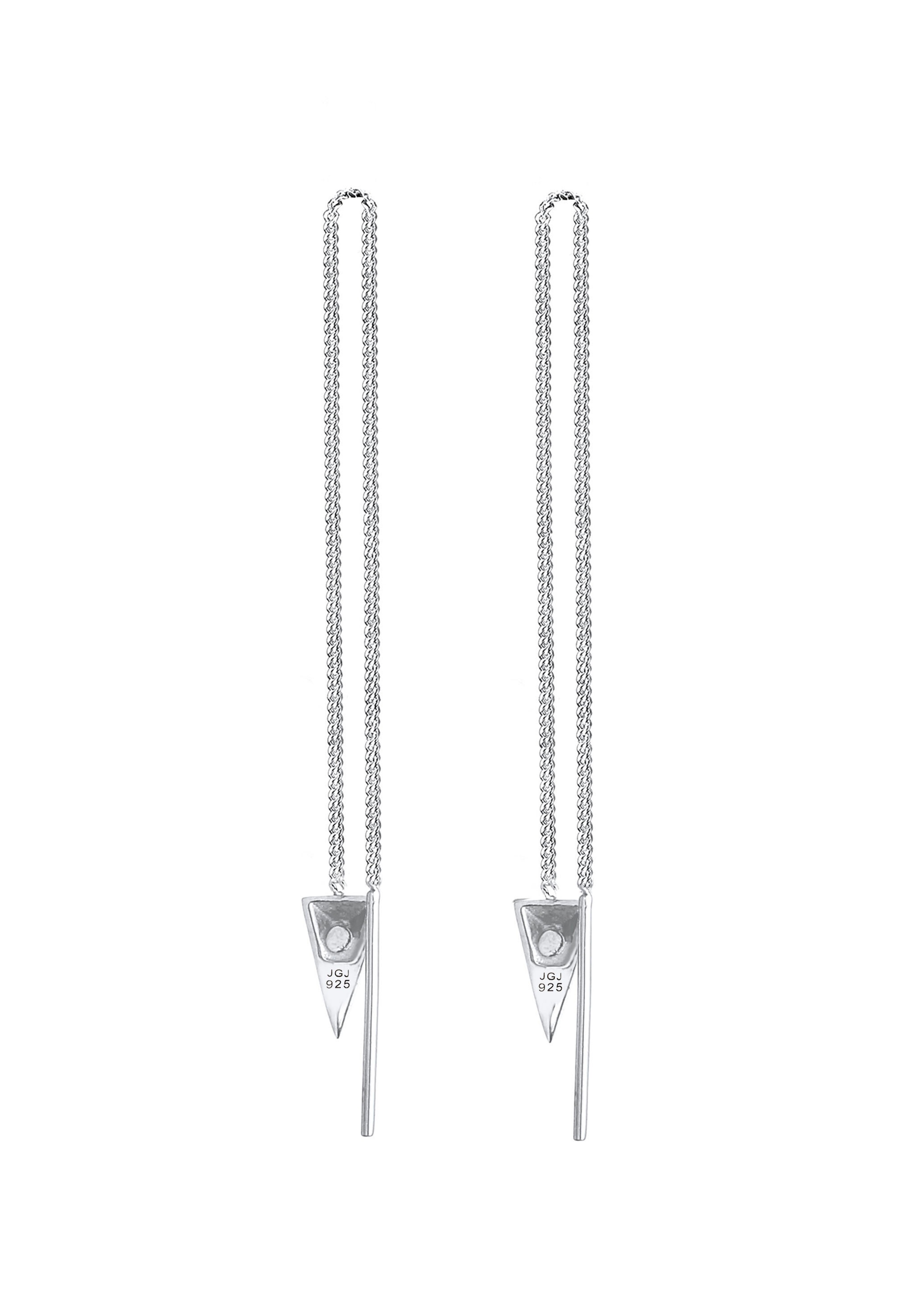 Elli Paar Ohrhänger »Ohrringe Basic Durchzieher Dreieck Geo Design 925 Silber«