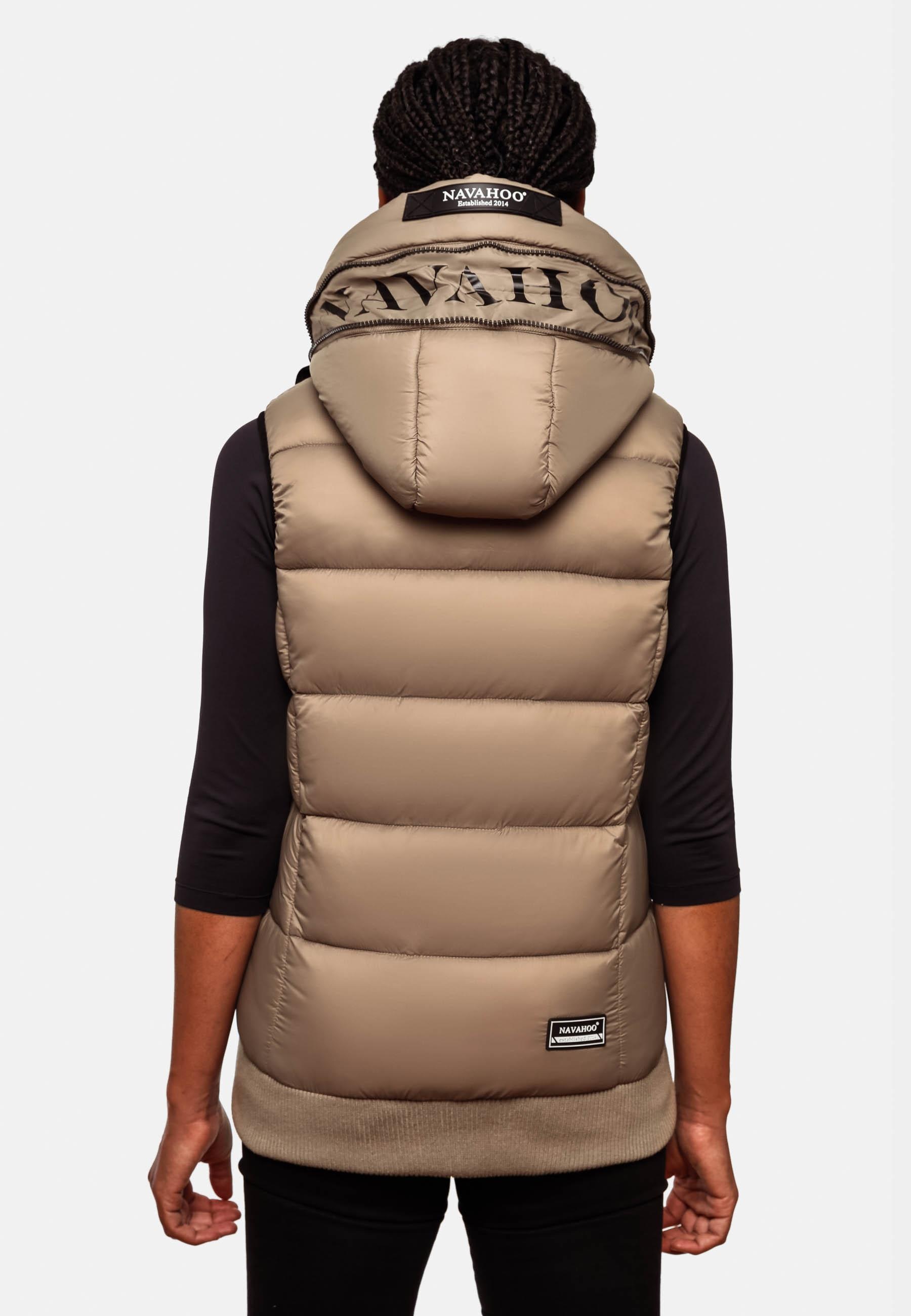 Navahoo Steppweste »Steppweste Kassidy«, (1 tlg.), stylische ärmellose Damen Weste mit Kapuze