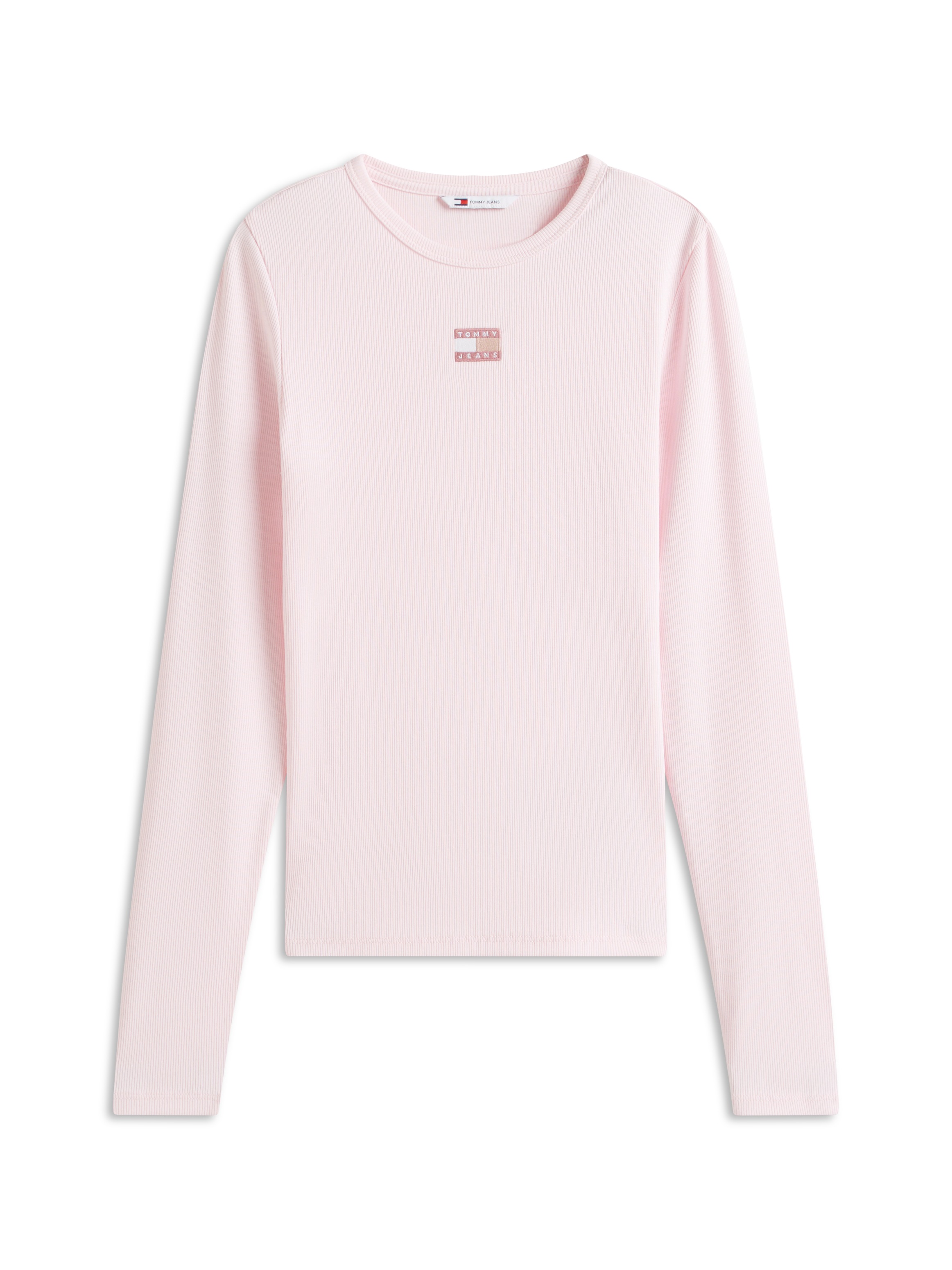 Tommy Jeans Langarmshirt »TJW SLIM LS BADGE TEE EXT« Baumwollmischung, Stretch, slim fit