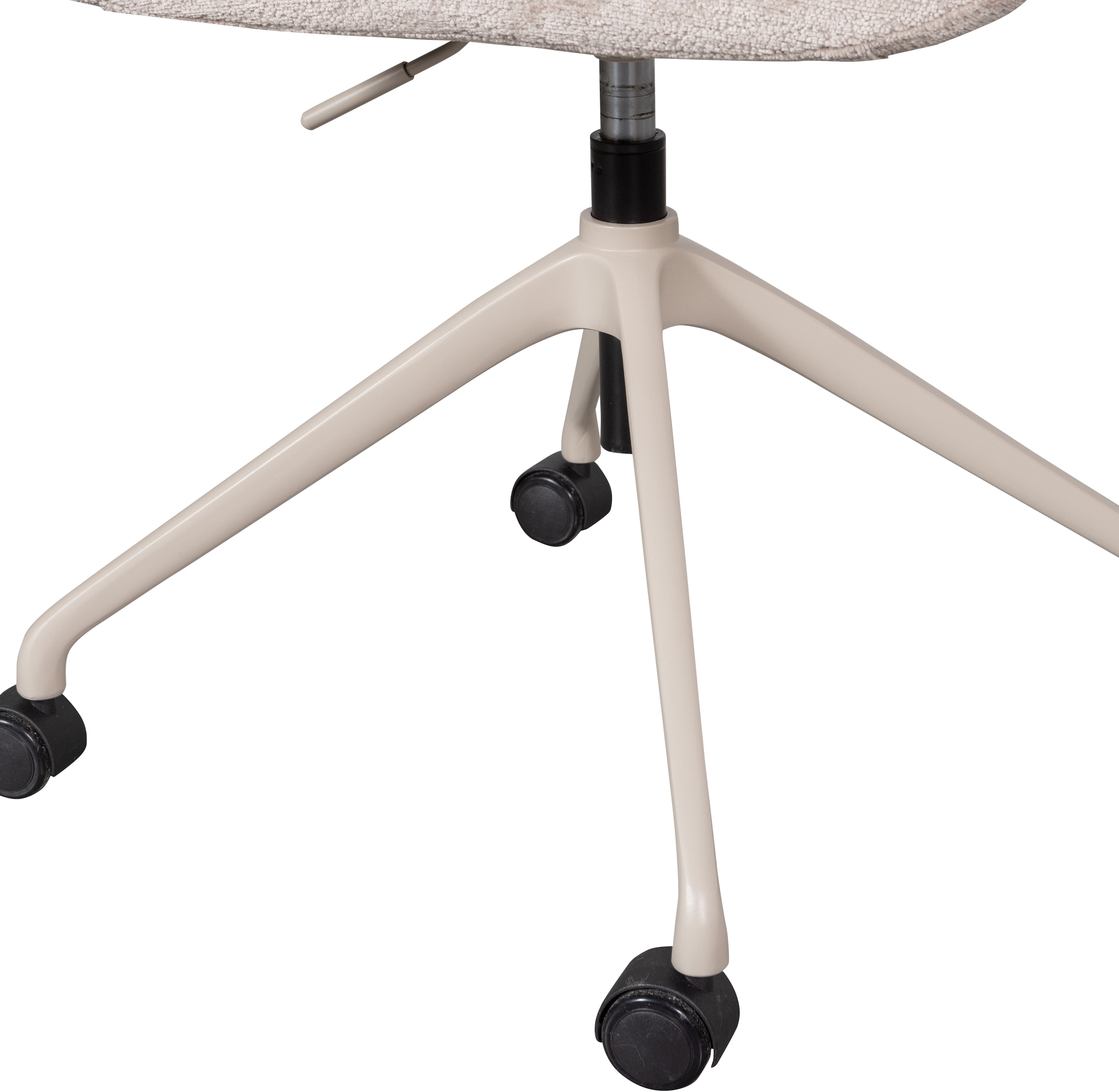 WOOOD Drehstuhl »Morros mit Chenille-Bezug höhenverstellbar, B 57 x T 60 x H 88 cm« () mit Rollen, Sitzhöhe einstellbar, Tragkraft 100 kg, Pfleiglicht