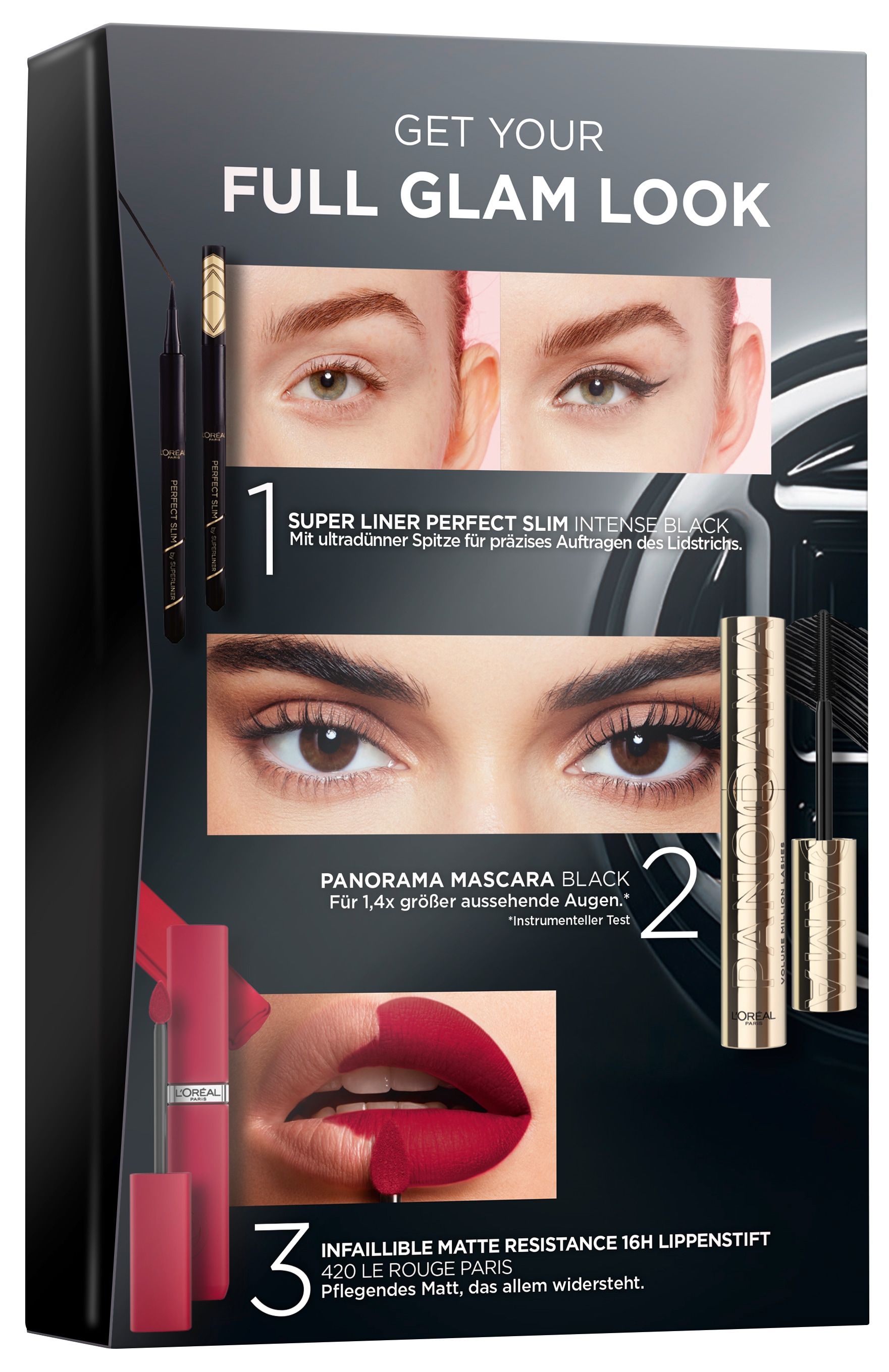 L'ORÉAL PARIS Schmink-Set »L'Oréal Paris Glam Look Make-Up Set«, mit vielseitigen Kombinationsmöglichkeiten