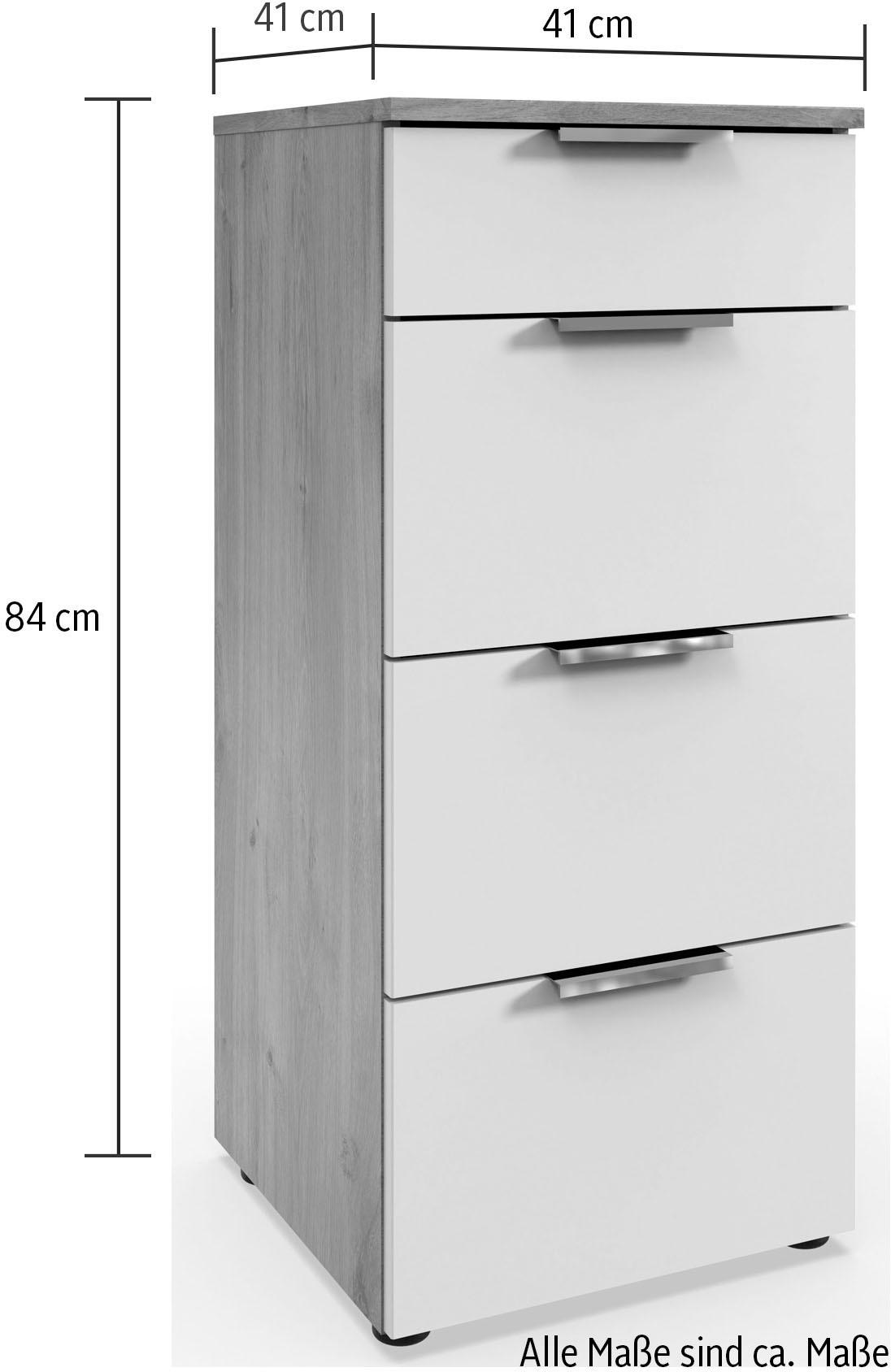 Wimex Schubkastenkommode »Level by fresh to go«, 4 Schubladen mit soft-close Funktion, 41cm breit, 84cm hoch