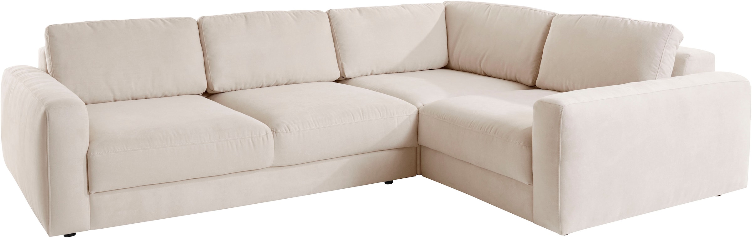 Places of Style Ecksofa »Bloomfield, L-Form«, extra tiefe Sitzfläche, wahlweise mit Sitztiefenverstellung