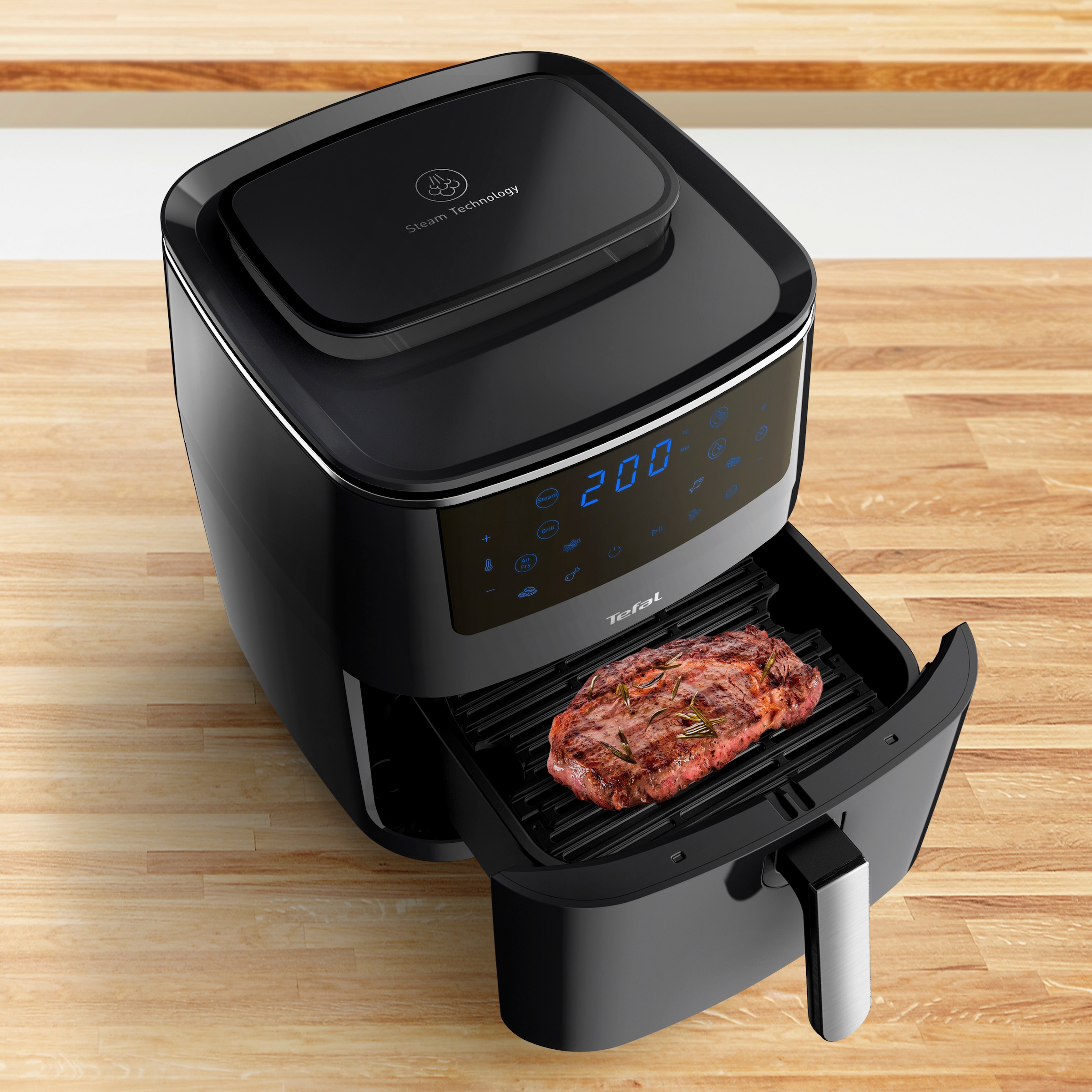 Tefal Heißluftfritteuse »Easy Fry Grill & Steam«, 1700 W, Grill + Dampfgarer, 7 automatische Programme, 6,5 Liter, Timer, FW2018