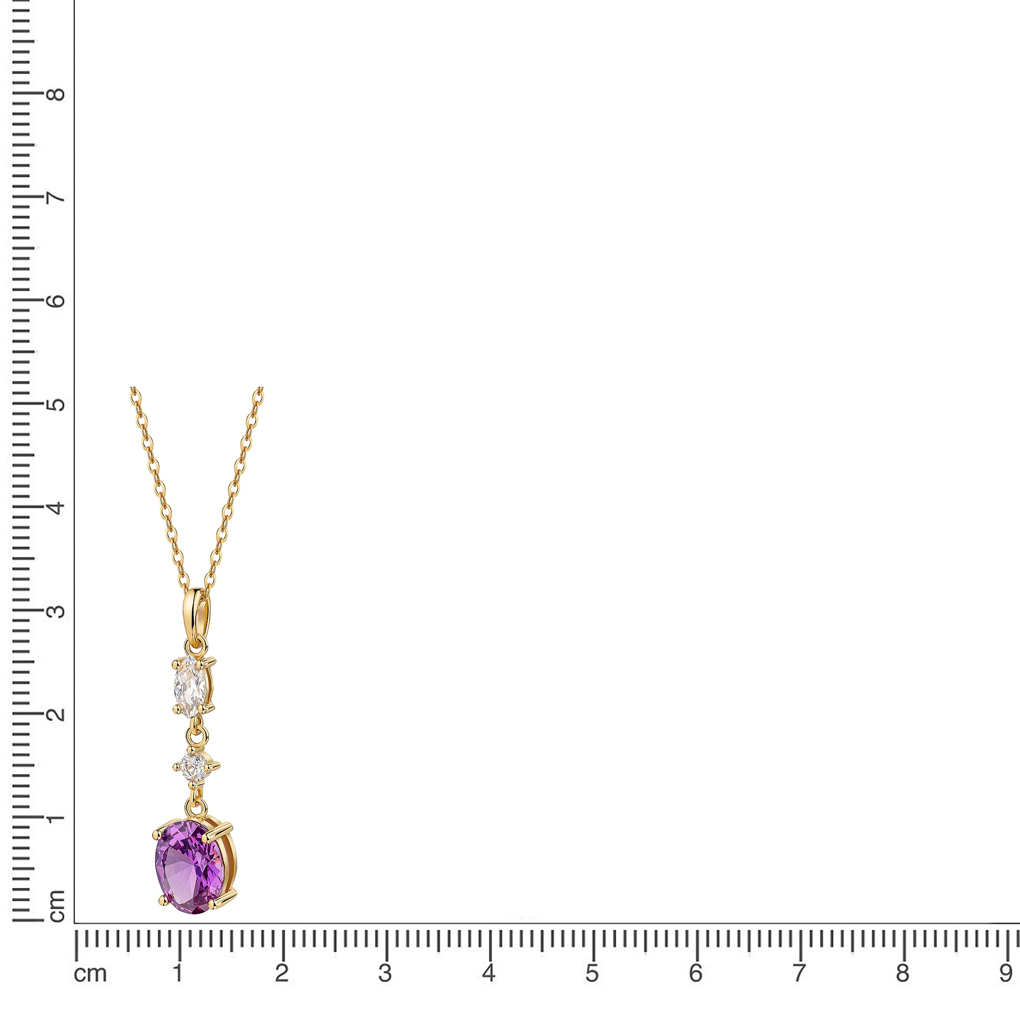 Firetti Kette mit Anhänger »Schmuck Geschenk Silber 925 Halsschmuck Halskette« mit Stein (synth.), Zirkonia (synth.)