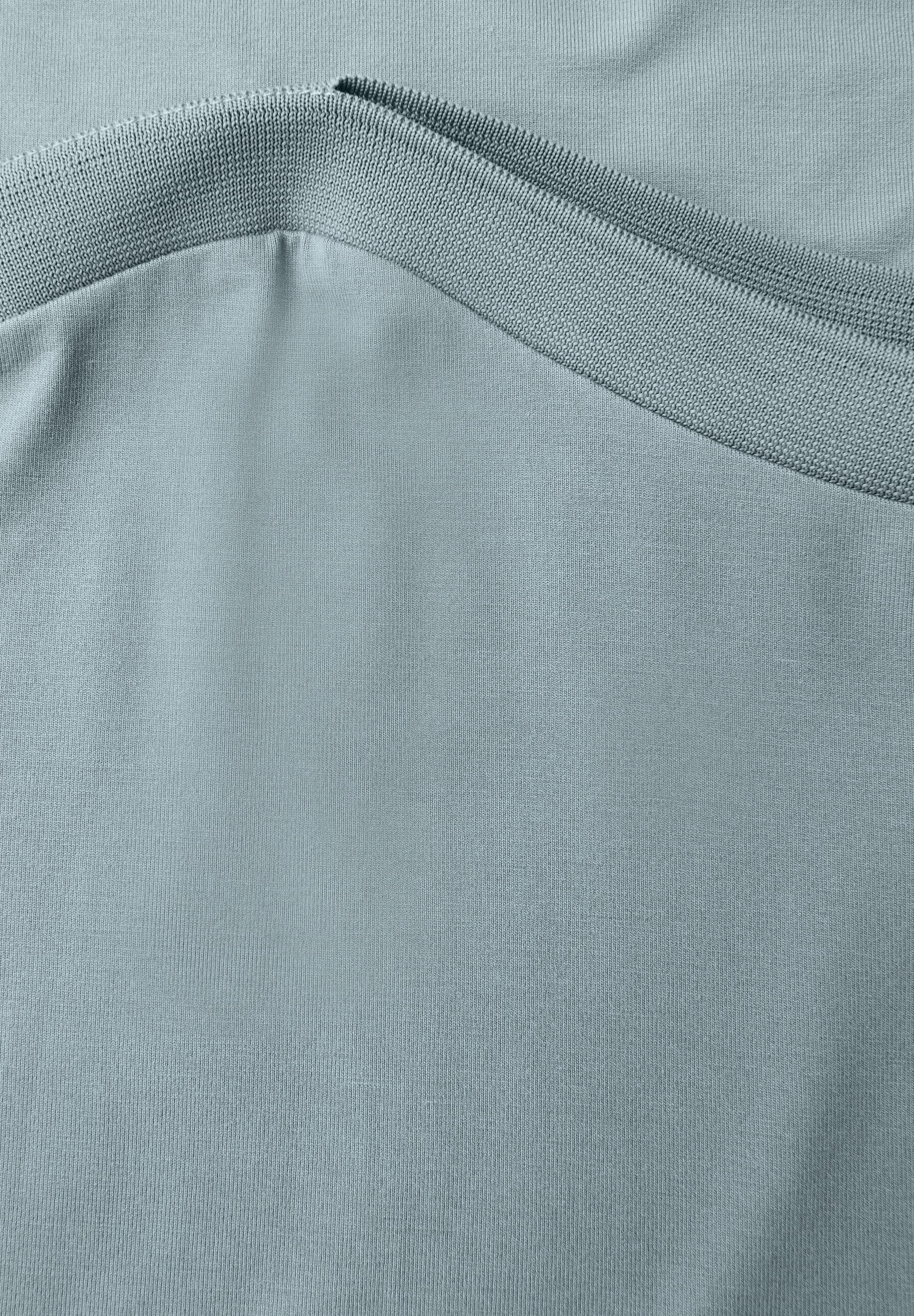 STREET ONE T-Shirt, U-Boot Shirt mit Rippdetail