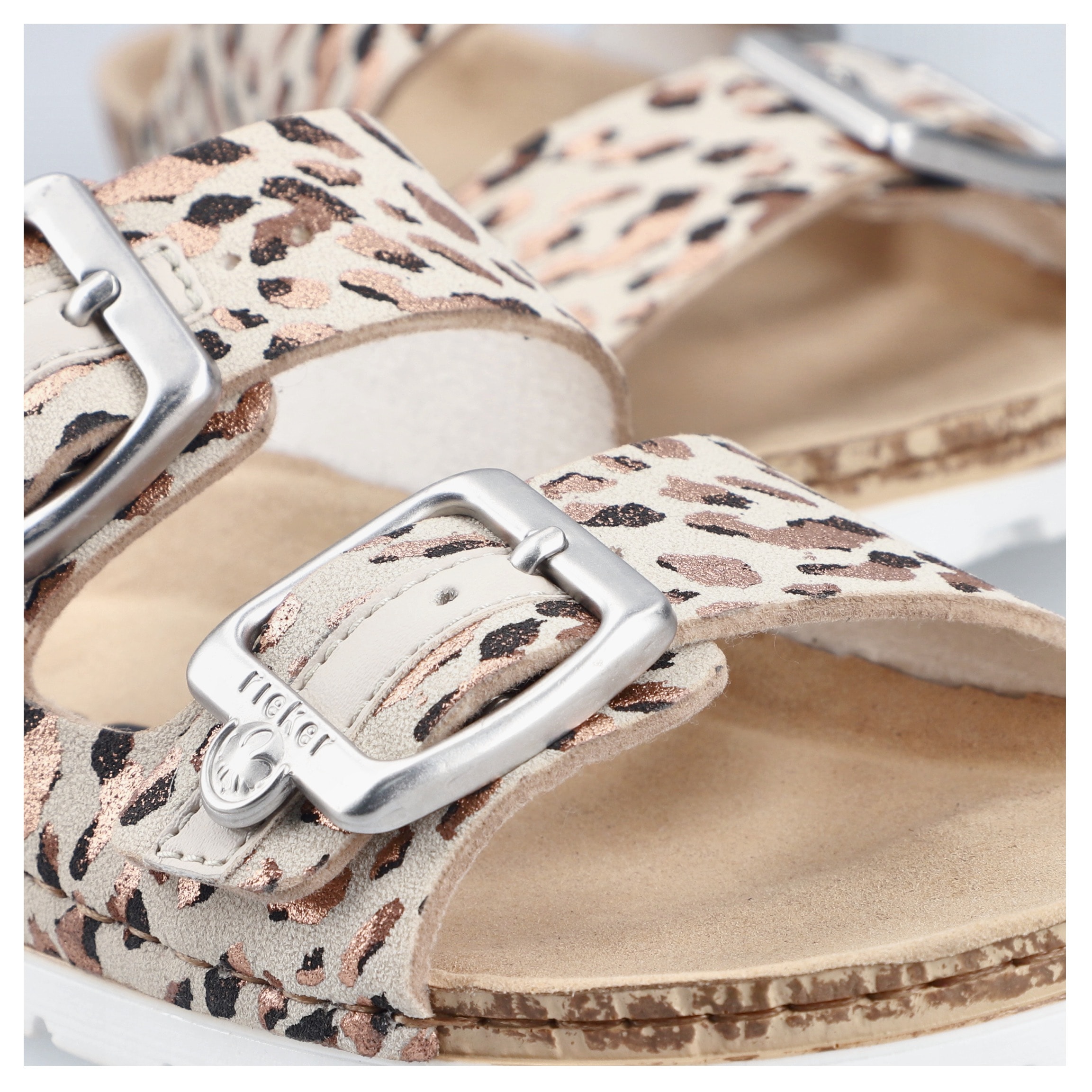 Rieker Pantolette  , Sommerschuh, Schlappen mit verstellbaren Schnallen