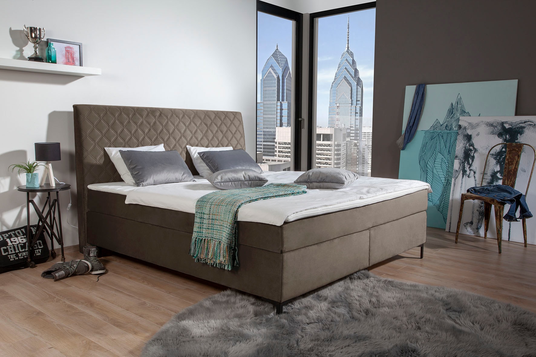 alina Boxspringbett »Petro« inklusive Matratze und Topper, in diversen Ausführungen