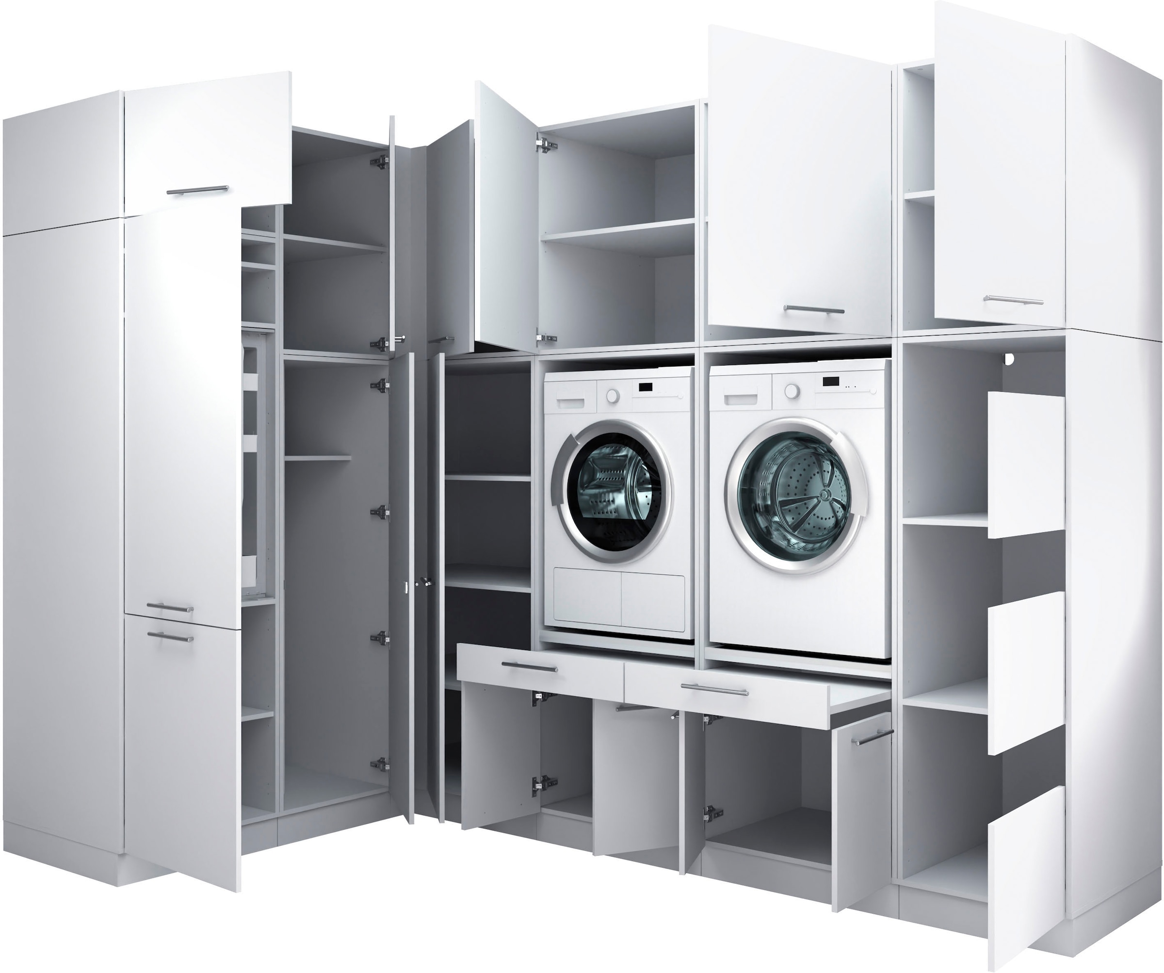 Laundreezy Mehrzweckschrank-Set »Laundreezy, 12-tlg. Mehrzweckschrank-Set B/H/T 285/238/68 cm« 12 Stk. tlg.