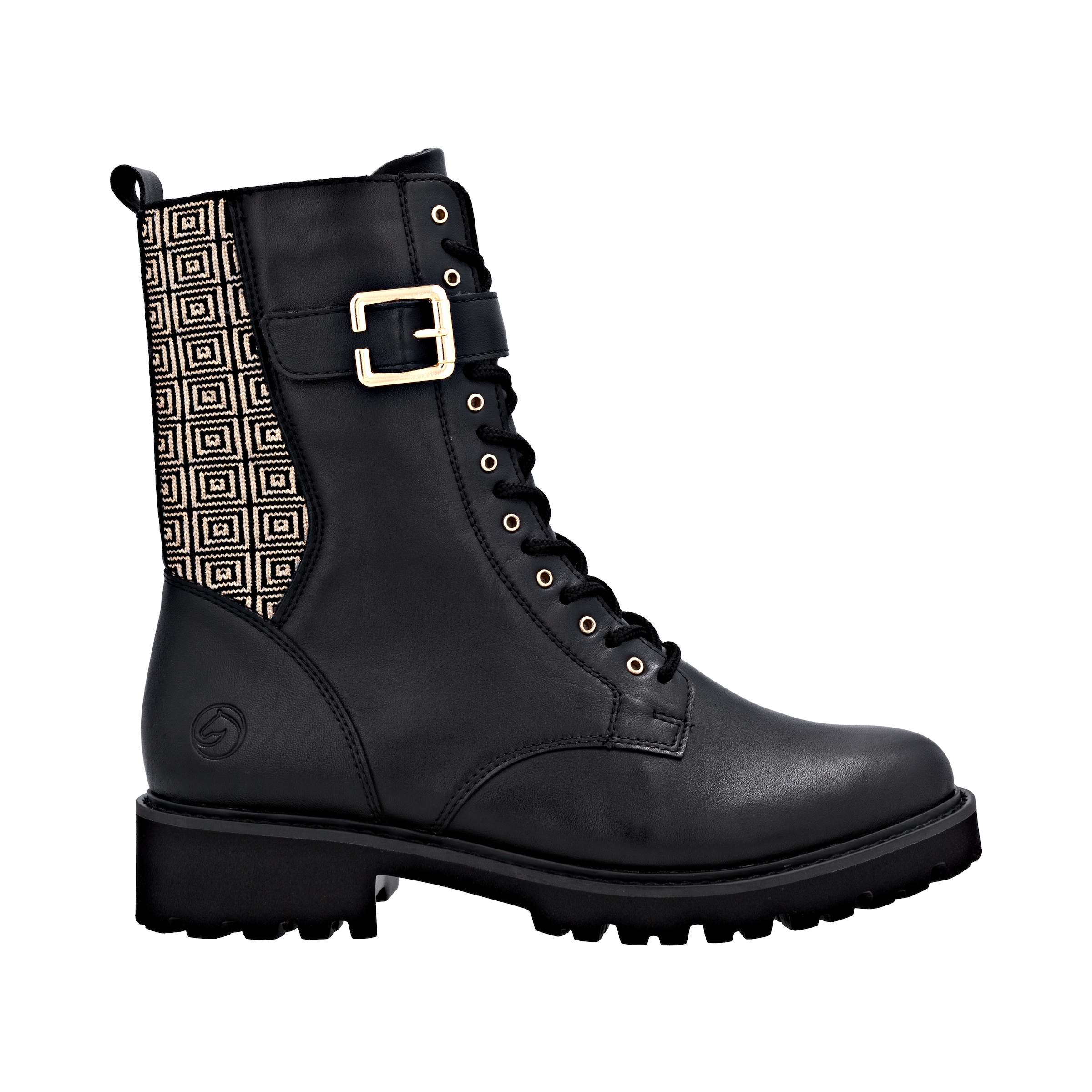 Remonte Schnürstiefelette  Schnürboots, Profilsohle, Blockabsatz, mit Innenreißverschluss