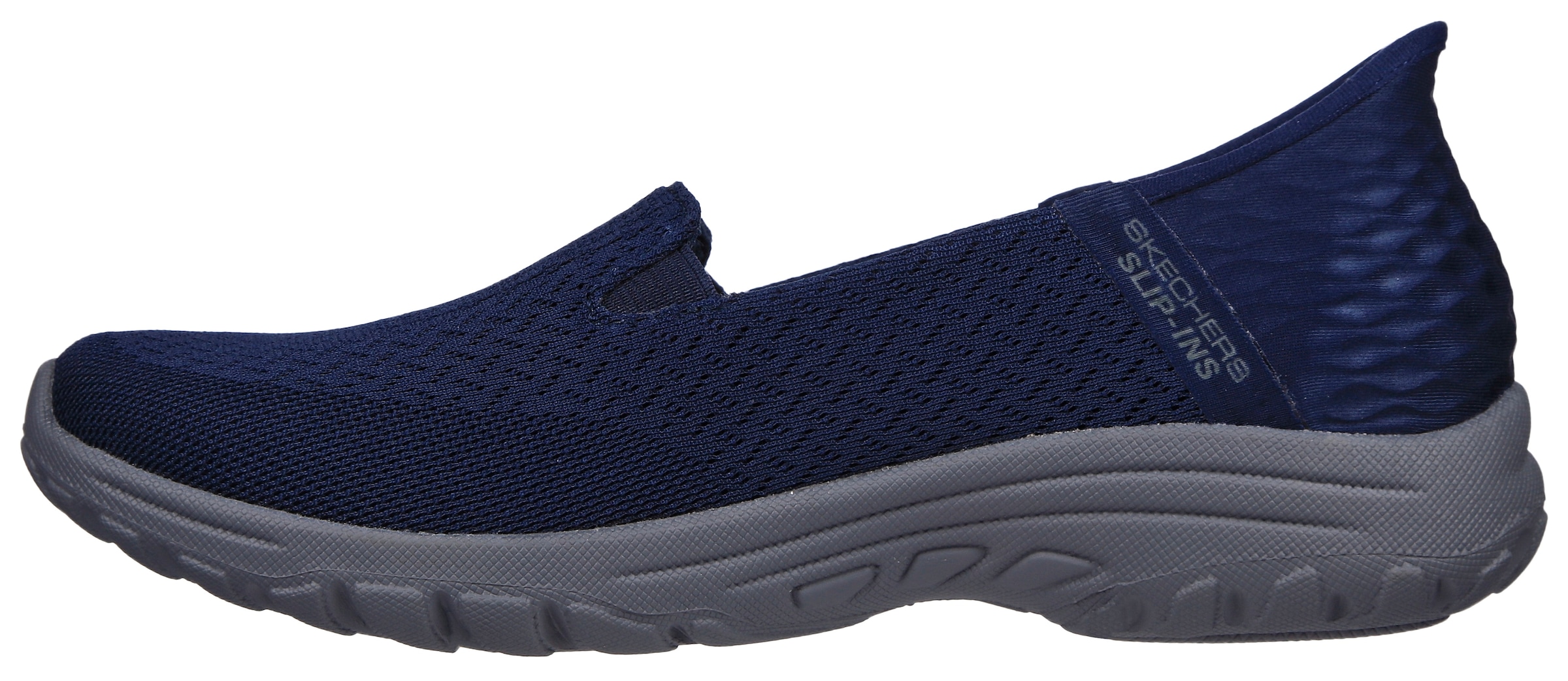 Skechers Slip-On Sneaker »REGGAE FEST 2.0-GUIDING LIGHT«, Schlupfschuh, Slipper, Freizeitschuh mit gepolstertem Schaftrand