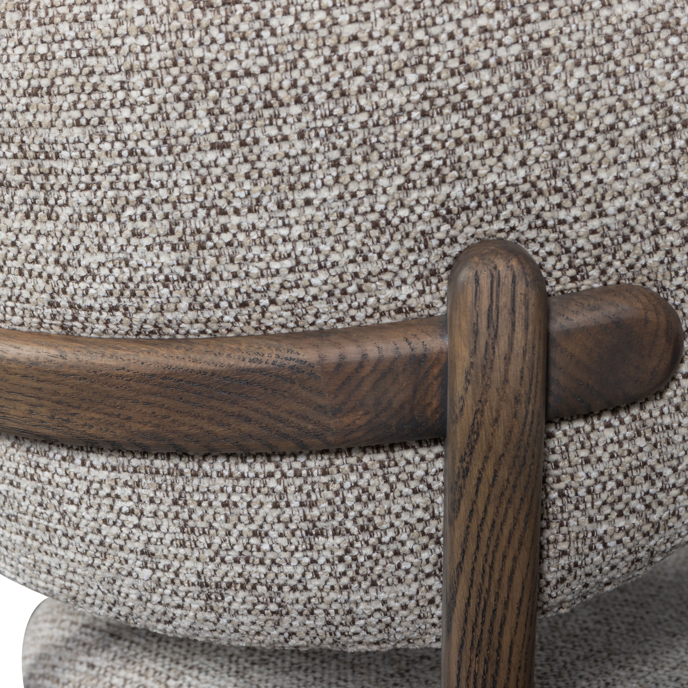 WOOOD Esszimmerstuhl »Udar mit Melange-Gewebe More und Eichengestell H 82 cm« (Set) 2 Stk.(Set, 2 St), strapazierfähiger Stoff, moderne Gestaltung