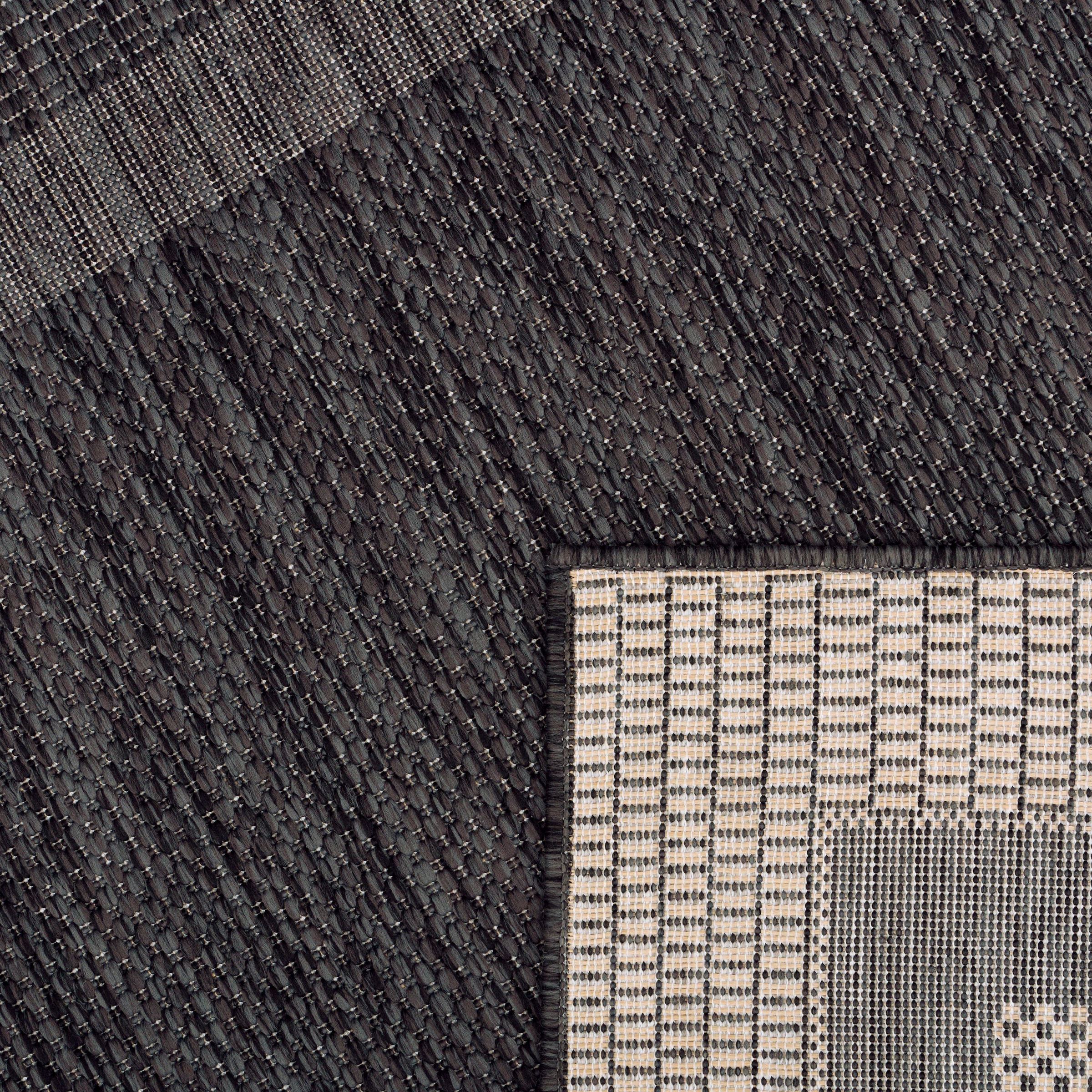 Paco Home Teppich »Roma 272«, rechteckig, 4 mm Höhe, Flachgewebe, meliert, mit dezenter Bordüre, In- und Outdoor geeignet
