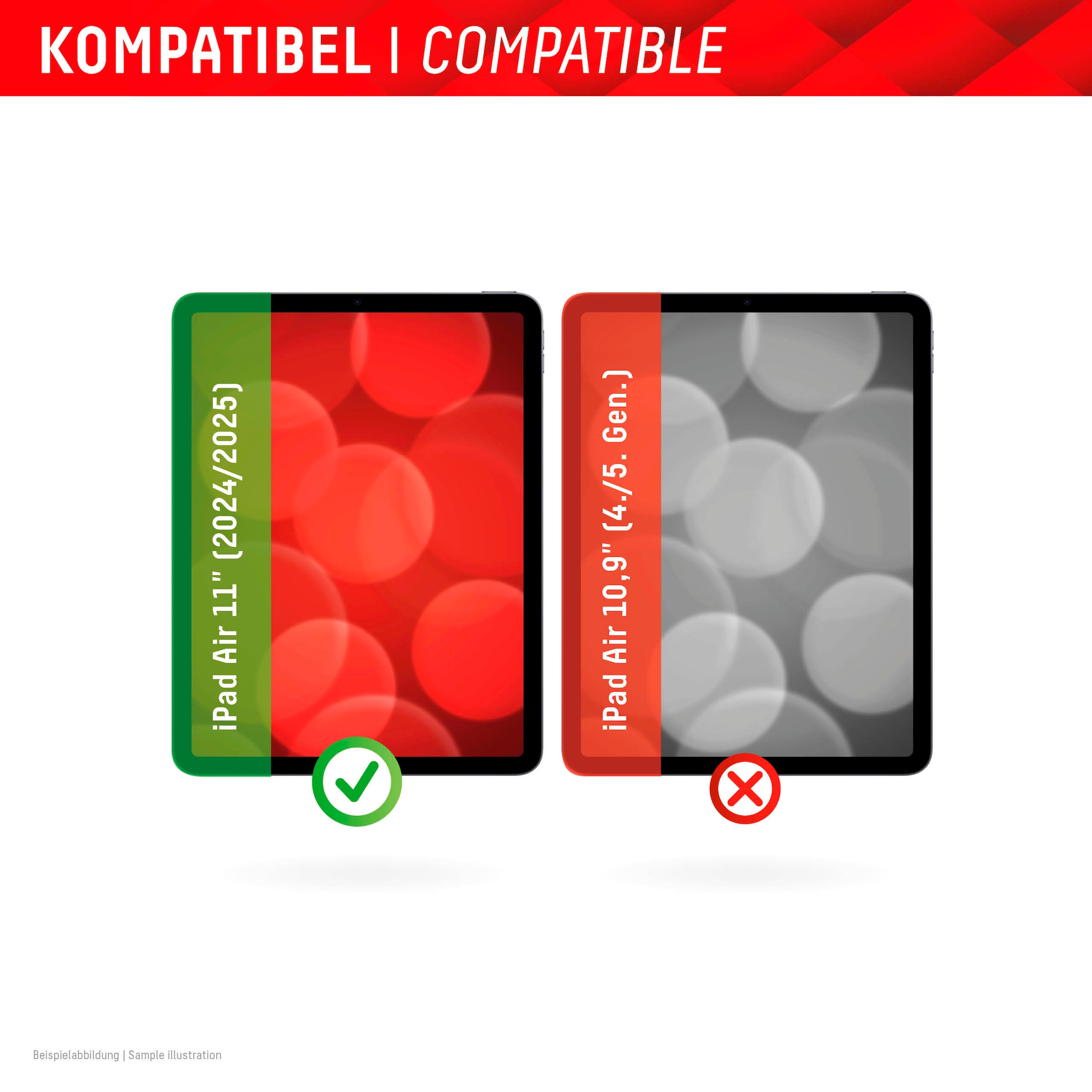 Displex Displayschutzfolie »Tablet Glass«, für Apple iPad Air 11'' (2024/2025), Displayschutz, Bildschirmschutz, kratz & stoßfest, einfaches Anbringen
