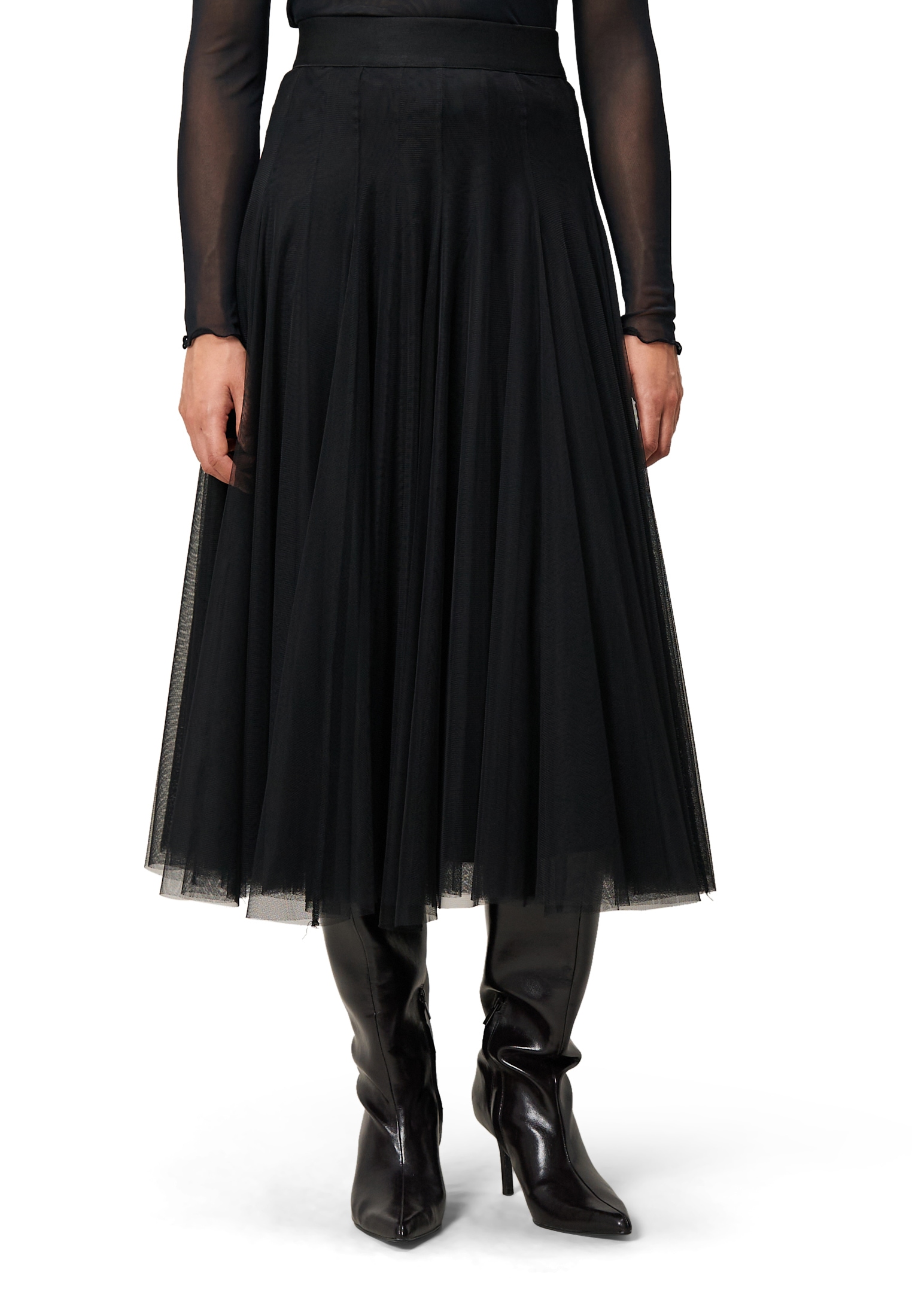 Zero Faltenrock »Meshrock mit Gummibund«