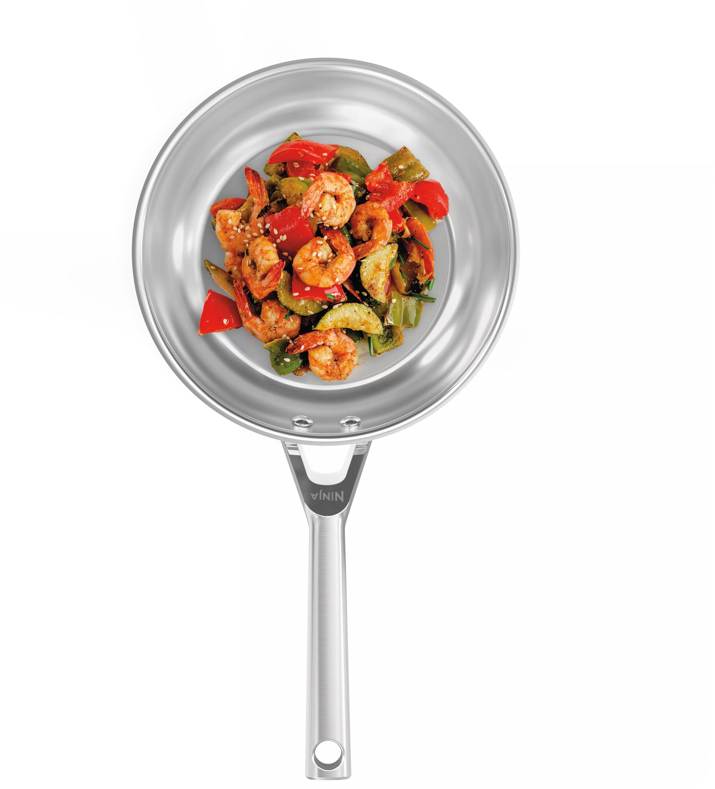 NINJA Bratpfanne »Ninja EverClad Edelstahl-Pfanne  C900DE« Edelstahl 1 Stk. tlg. Entwickelt für den Einsatz unter schwierigsten Kochbedingungen