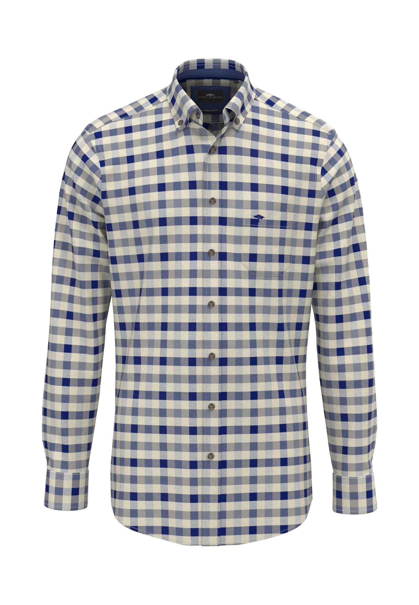 FYNCH-HATTON Karohemd mit Button-Down-Kragen