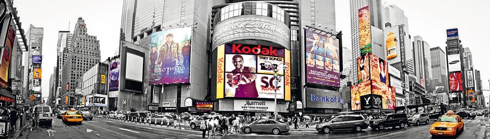 Papermoon Fototapete »New York Time Square Panorama«, matt