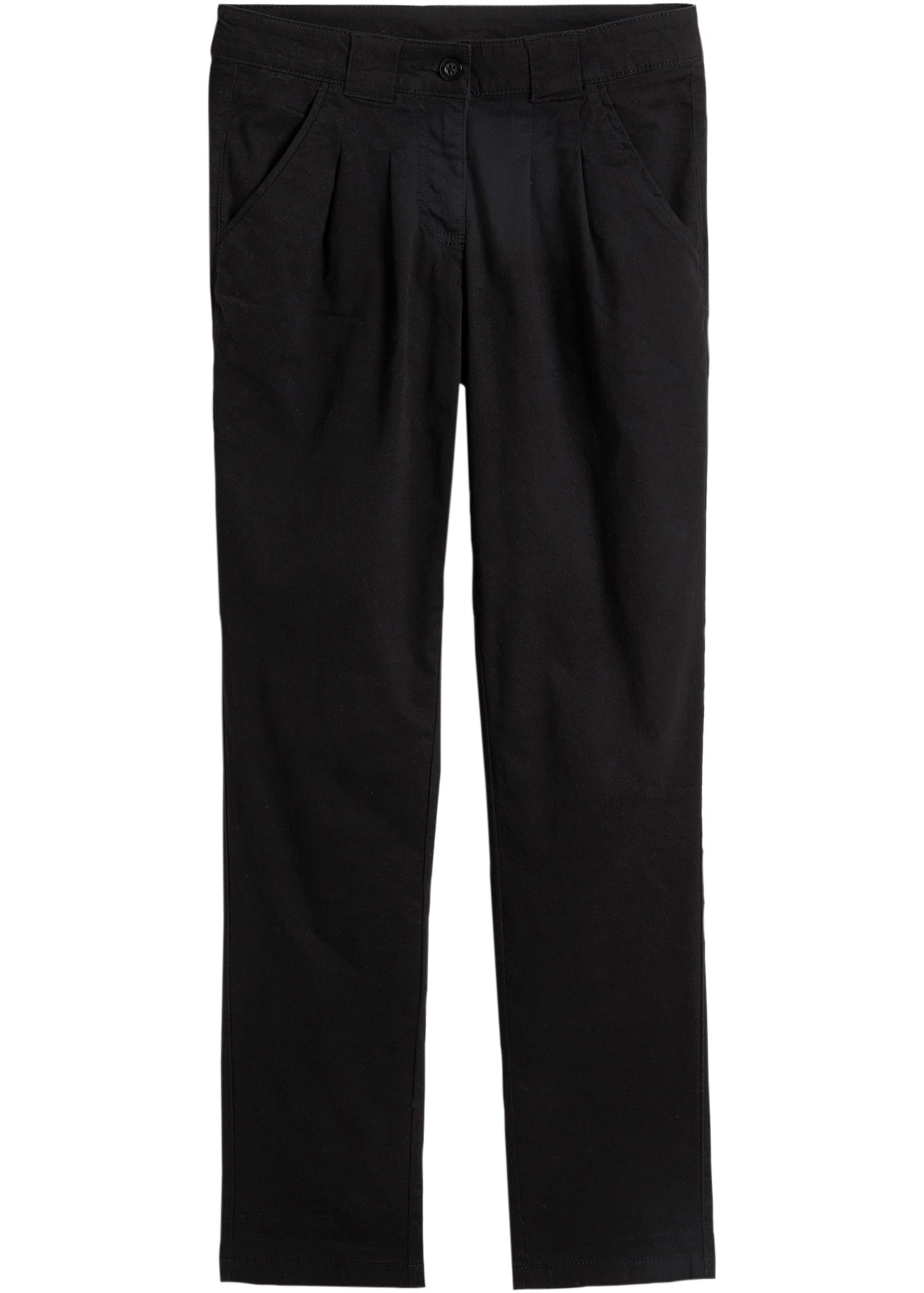 bonprix Chinohose  schmale Form, mit Bundfalten und praktischen Taschen
