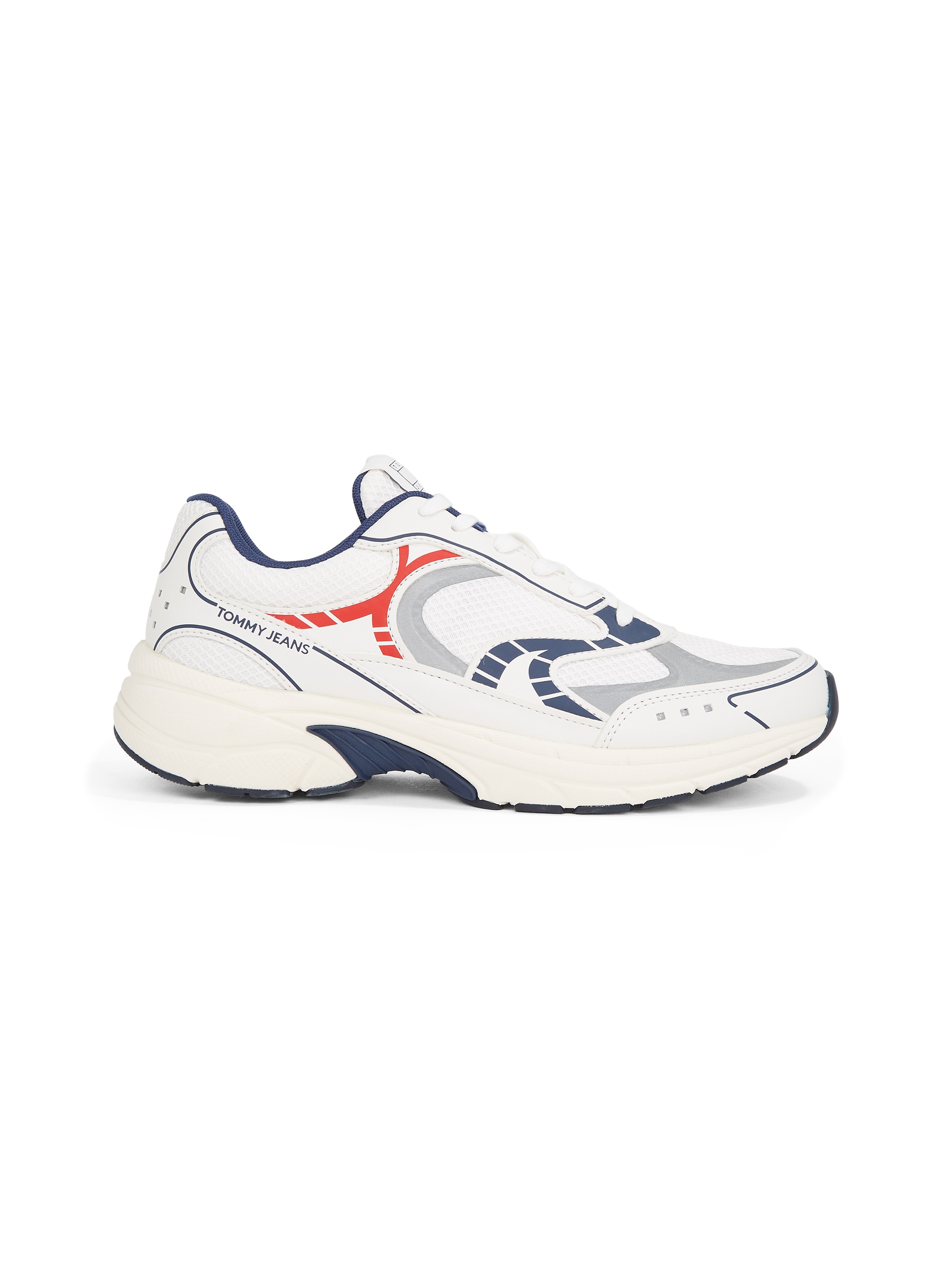 Tommy Jeans Sneaker »ARCHIVE'25«, Freizeitschuh, Halbschuh, Schnürschuh mit Kontrastbesätzen