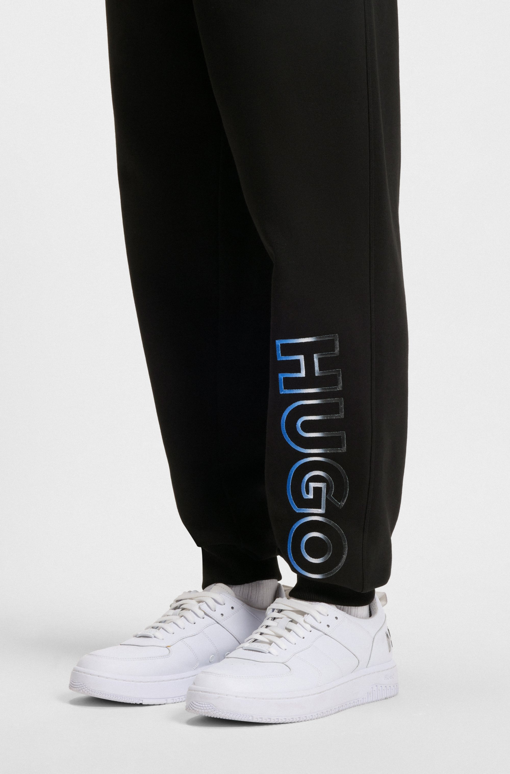 HUGO Blue Sweathose »Nogtro«, elastischer Bund, regular fit, Saumbündchen, Logodruck