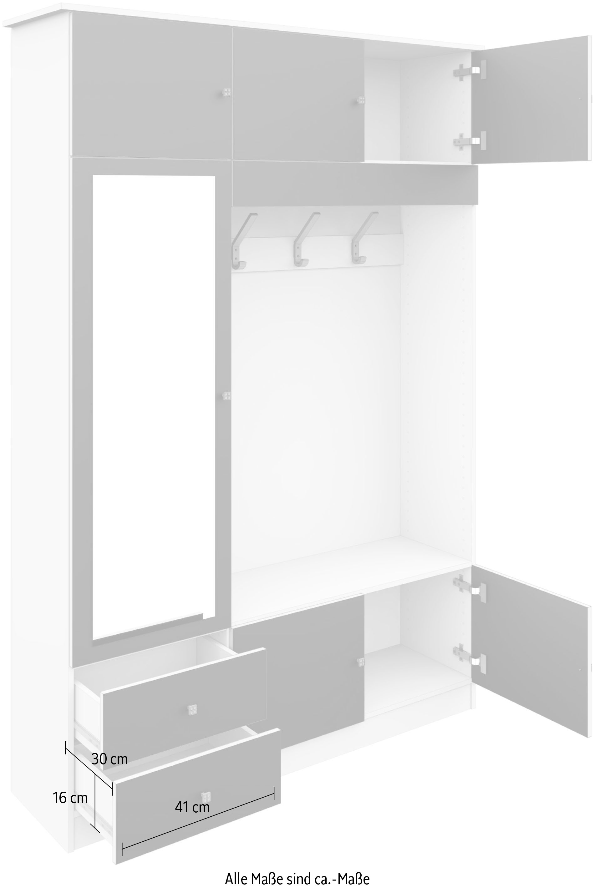 borchardt Möbel Garderobenschrank »Kompakta«, Höhe 202 cm online kaufen