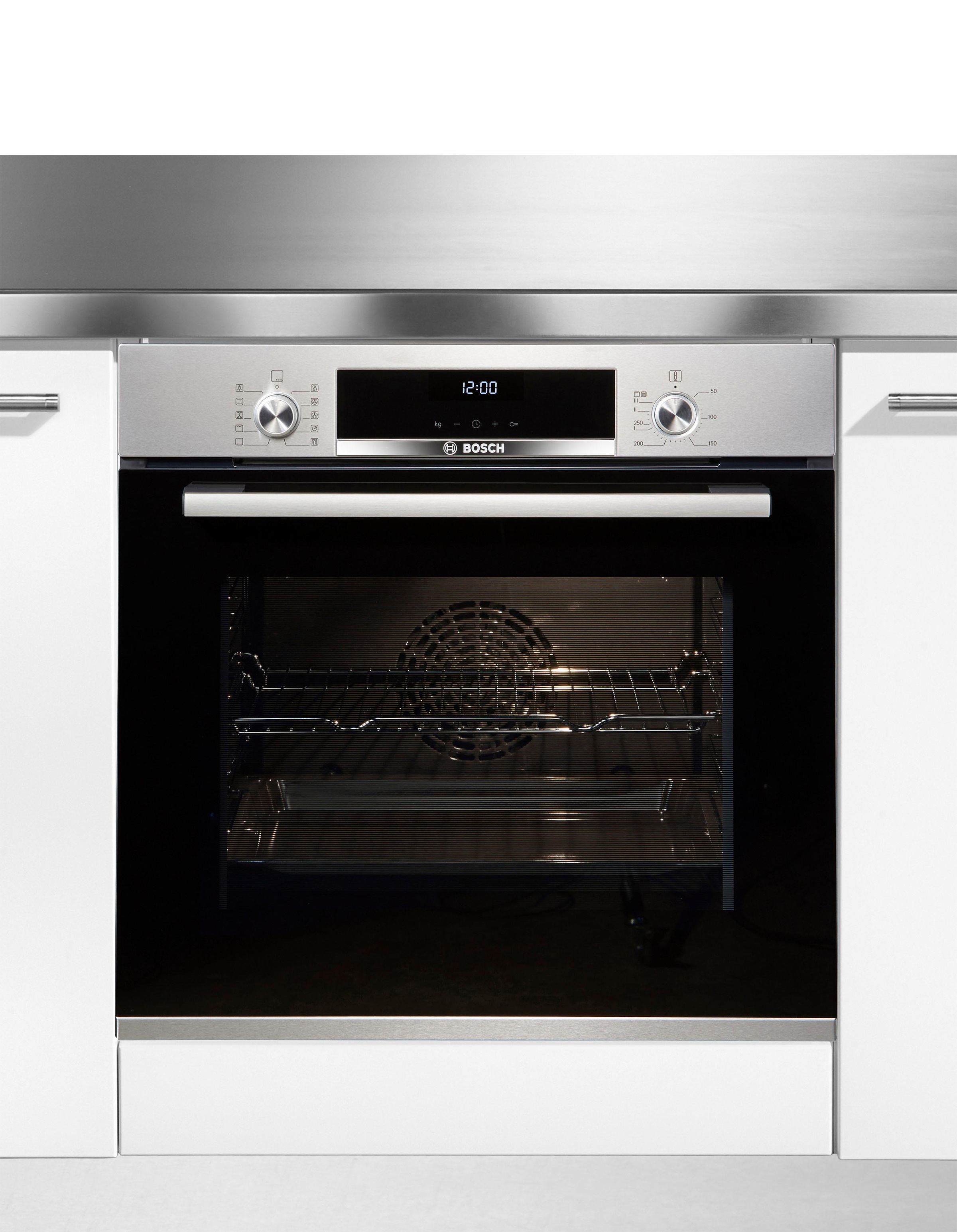 BOSCH Einbaubackofen Serie 6 »HBA537BS0«, mit Teleskopauszug nachrüstbar, ecoClean Direct