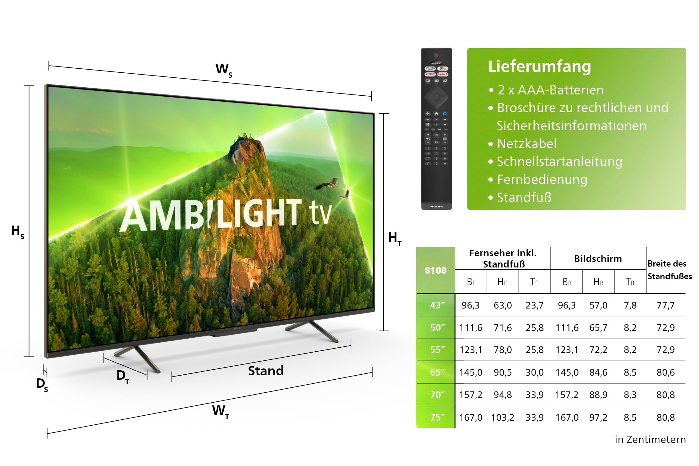 Philips LED-Fernseher »70PUS8108/12«, 177 cm/70 Zoll, 4K Ultra HD, Smart-TV  im OTTO Online Shop | alle Fernseher
