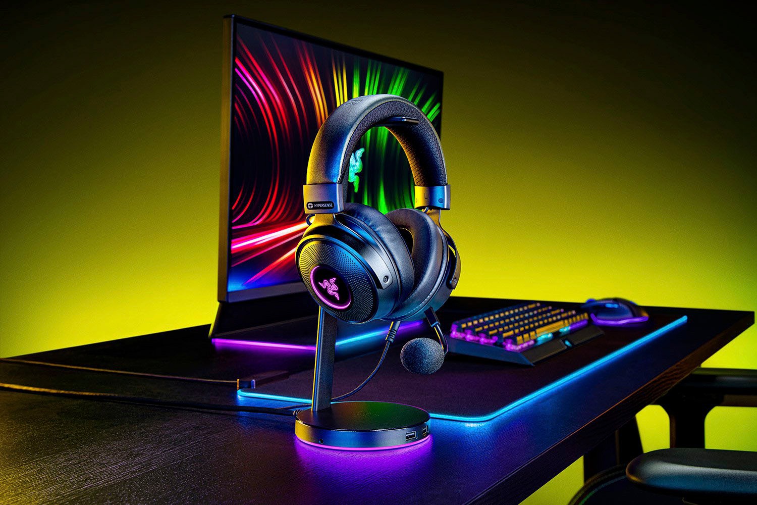 RAZER Gaming-Headset »Kraken V3 Hypersense«, Rauschunterdrückung-Mikrofon abnehmbar