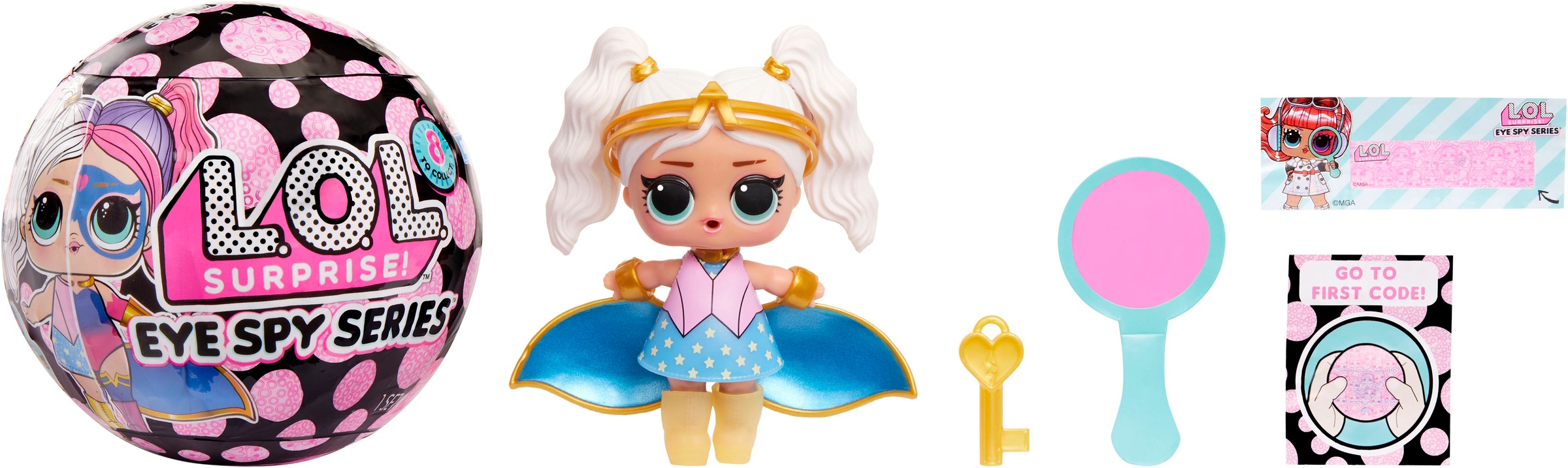 L.O.L. SURPRISE! Anziehpuppe »L.O.L. Surprise Eye Spy Tots«, mit magischem Farbwechsel; Lieferung erfolgt sortiert