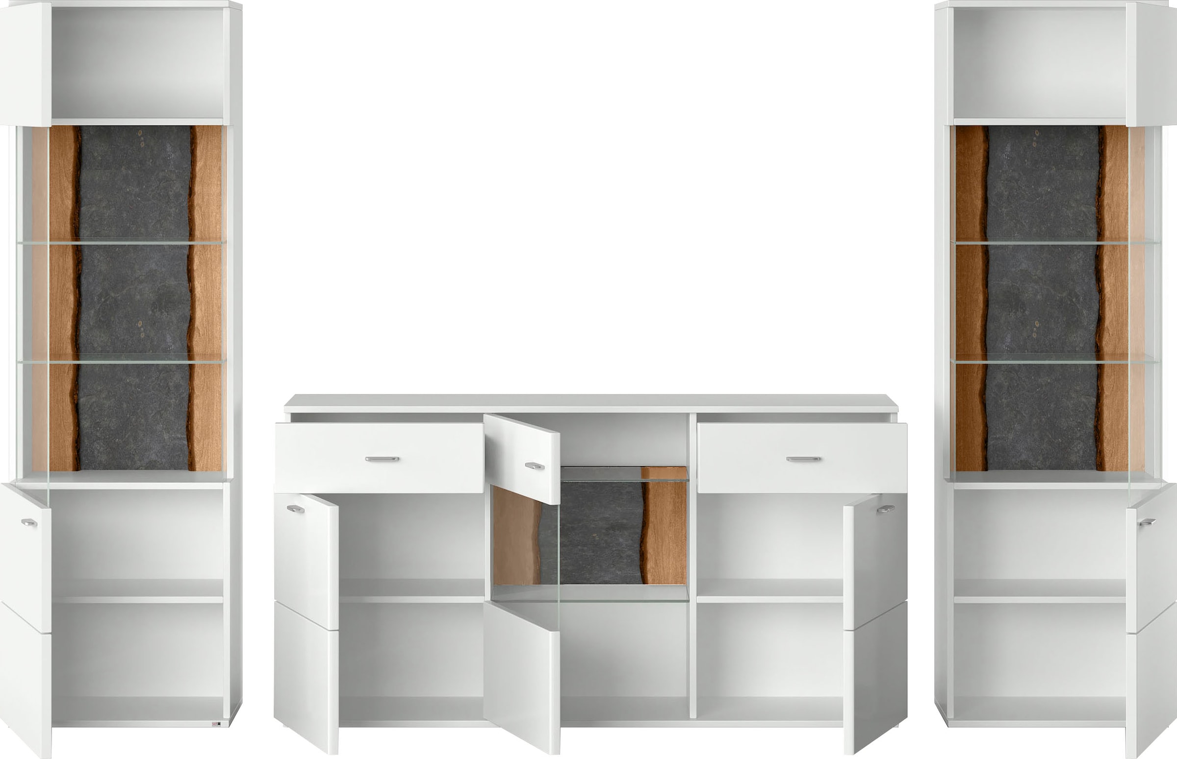 set one by Musterring Wohnwand »TACOMA«, (Set, 3 St.), Typ 11, mit 2 Vitrinen