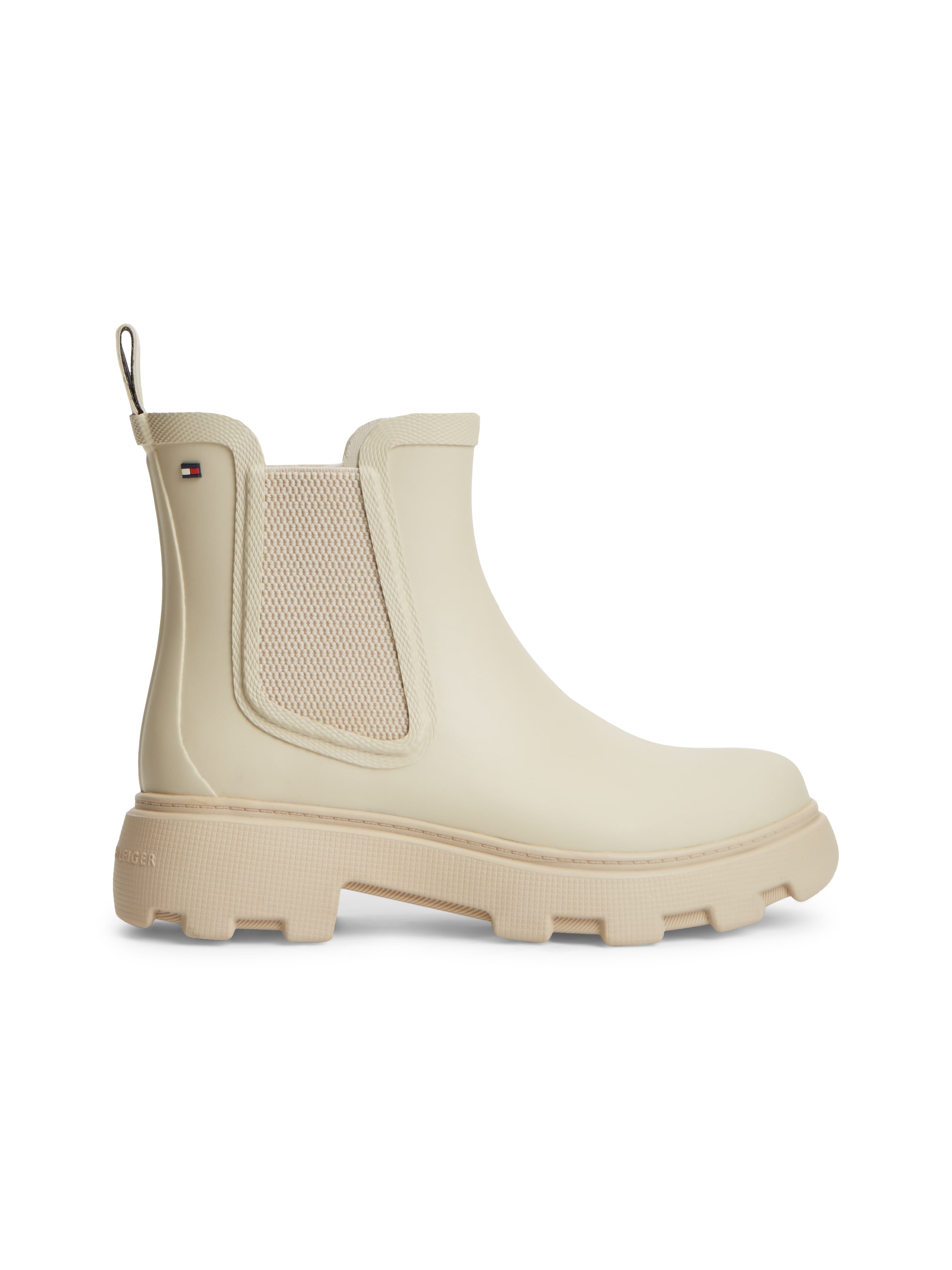Tommy Hilfiger Chelseaboots »RUBBER FLAG CLEATED RAINBOOT«  Stiefelette, Rainboots mit beidseitigem Stretcheinsatz